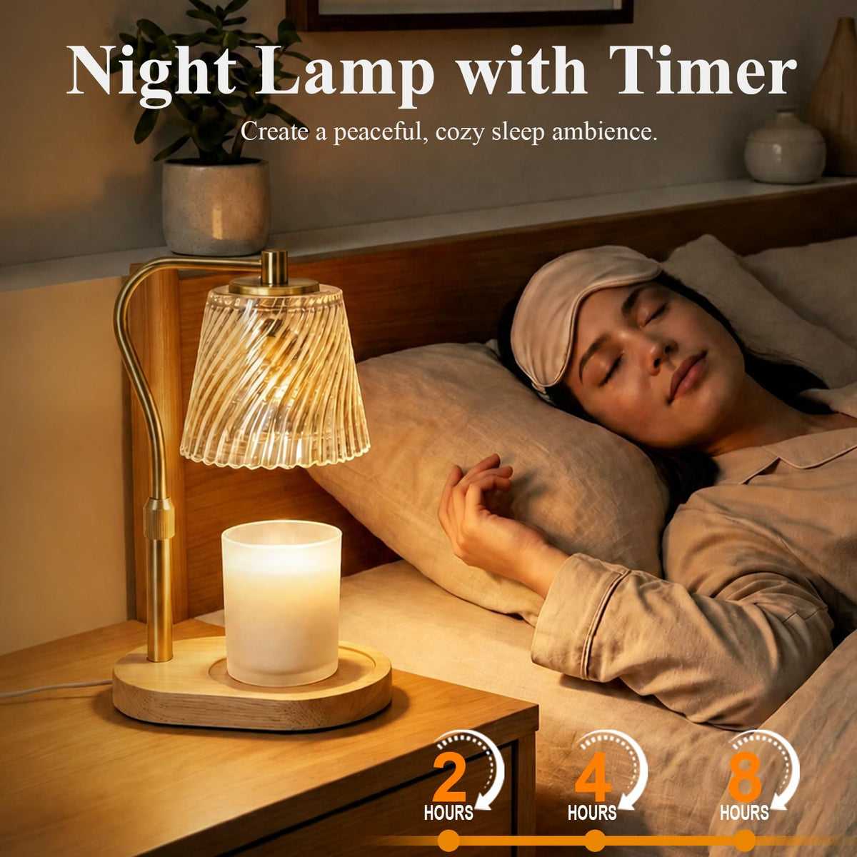 Candle Warmer Lamp with Timer and Dimmable W818115