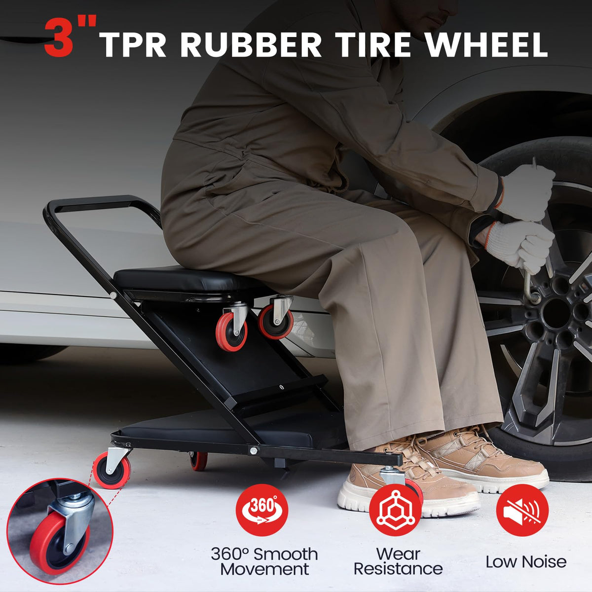 40 Inches 4 in 1 Creeper Seat up to 450 lbs Capacity K780