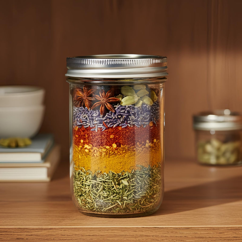 16 oz 12 Pack Wide Mouth Mason Jars with Airtight Lids I100