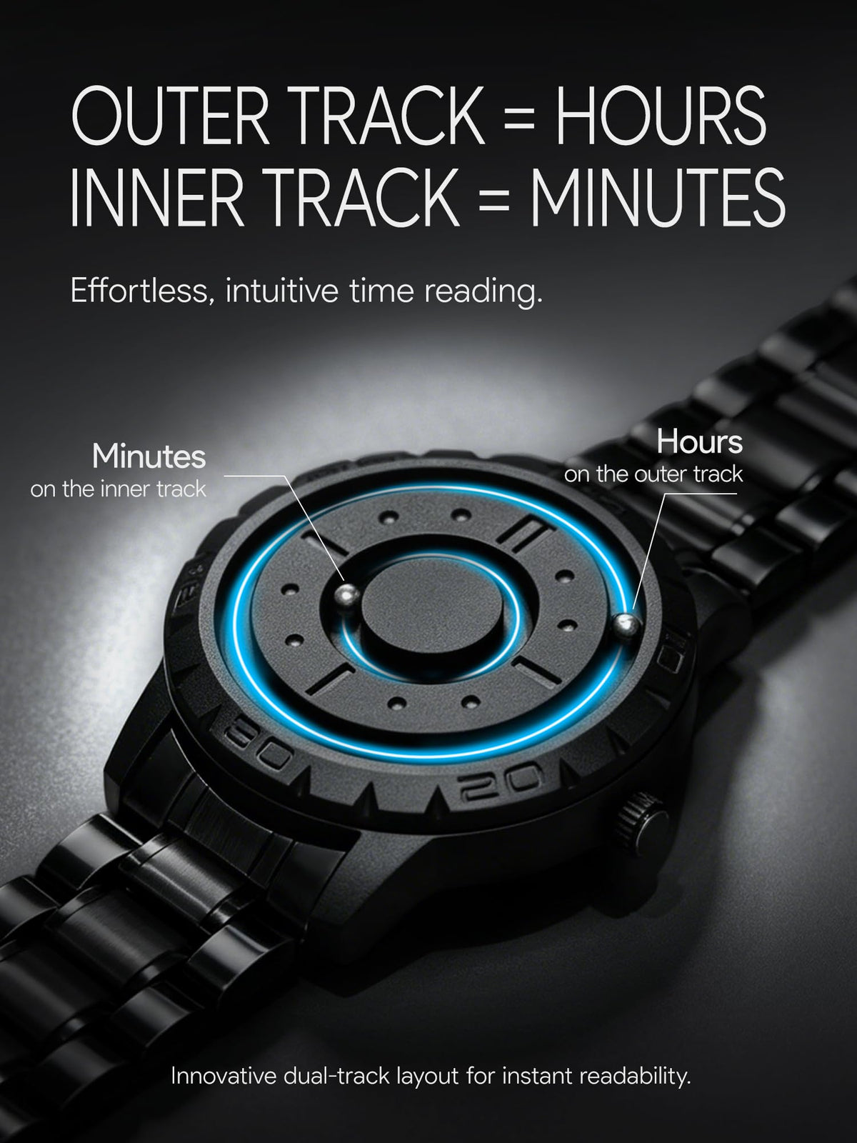 Magnetic Watch 40mm 20mm Strap A31093