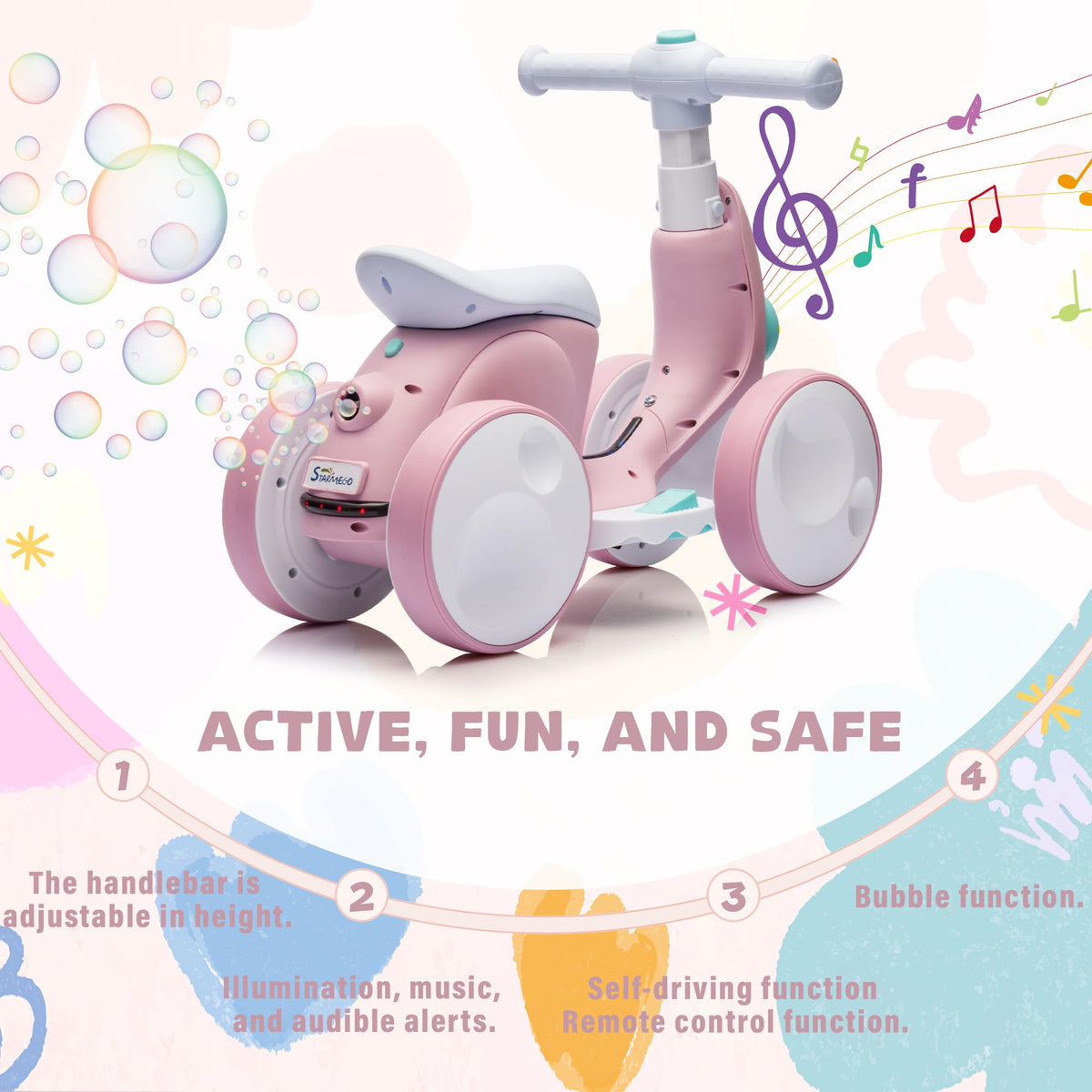 Pink Electric Balance Bike J232