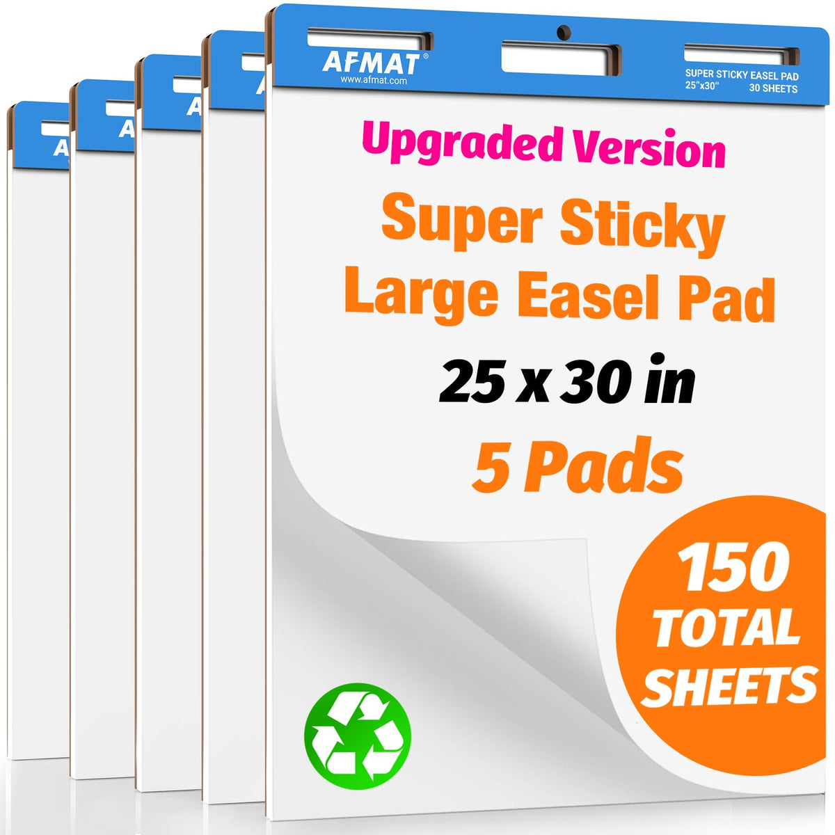 Sticky Easel Pads 25 in x 30 in 30 Sheets 5 Pads J46885