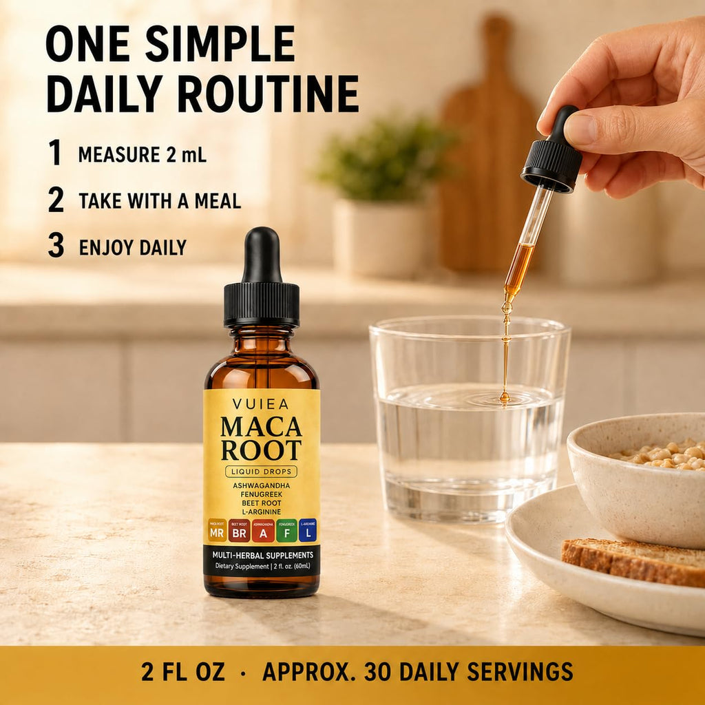 Maca Root Drops 5-in-1 Herbal Supplement 2 Fl Oz H80245