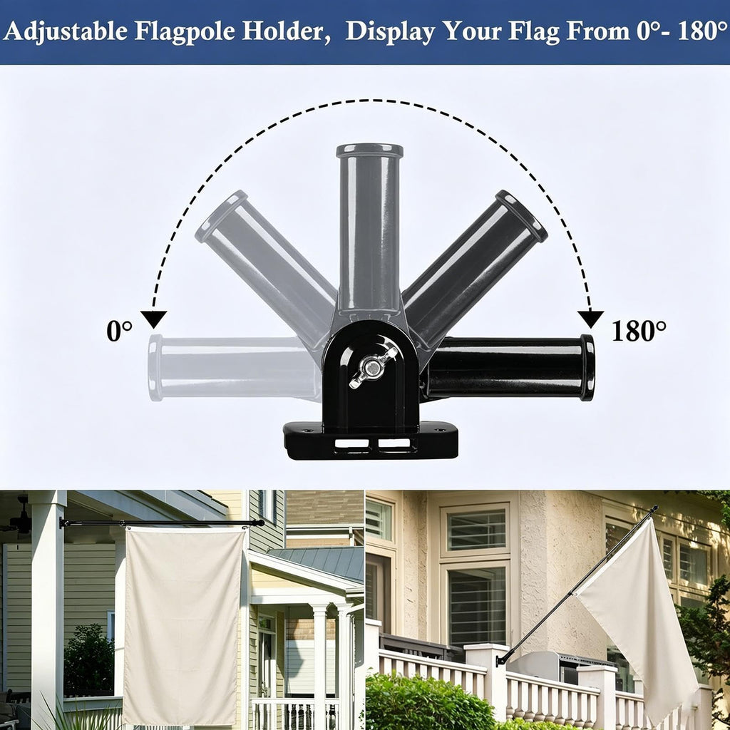 Flag Pole Holder Aluminum Alloy Bracket U9485