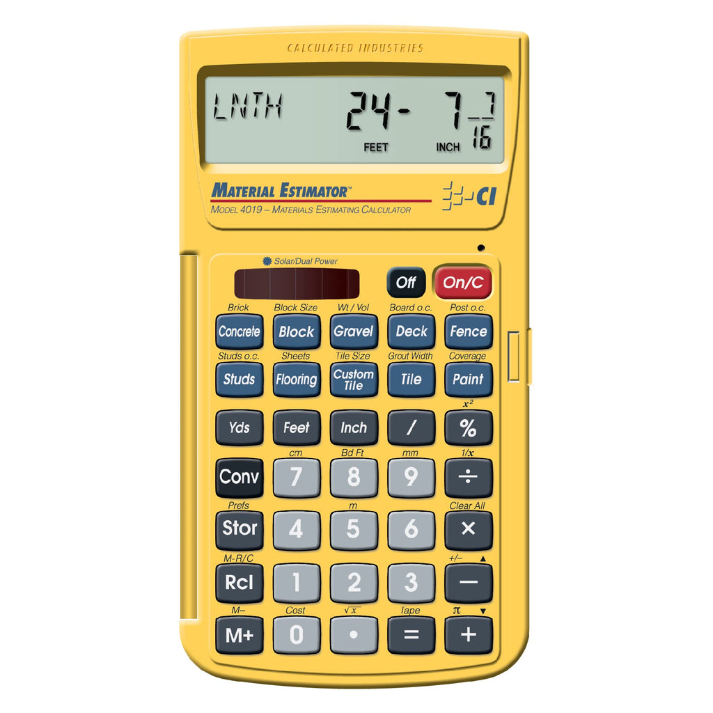 Construction Calculator & Material Estimator Calculator Q886324