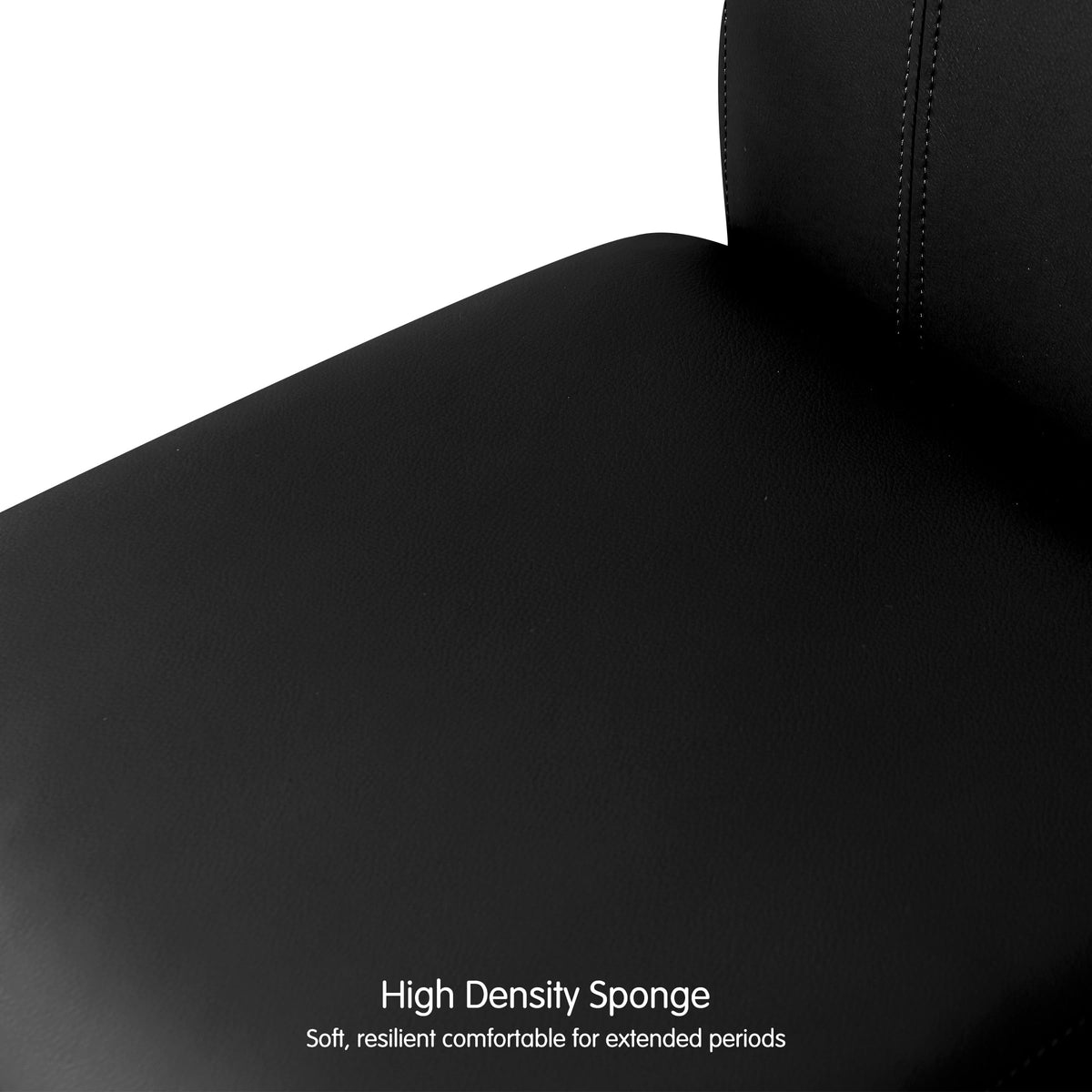Black Faux Leather Upholstered Dining Chairs Set of 4 with Wood Legs G696695