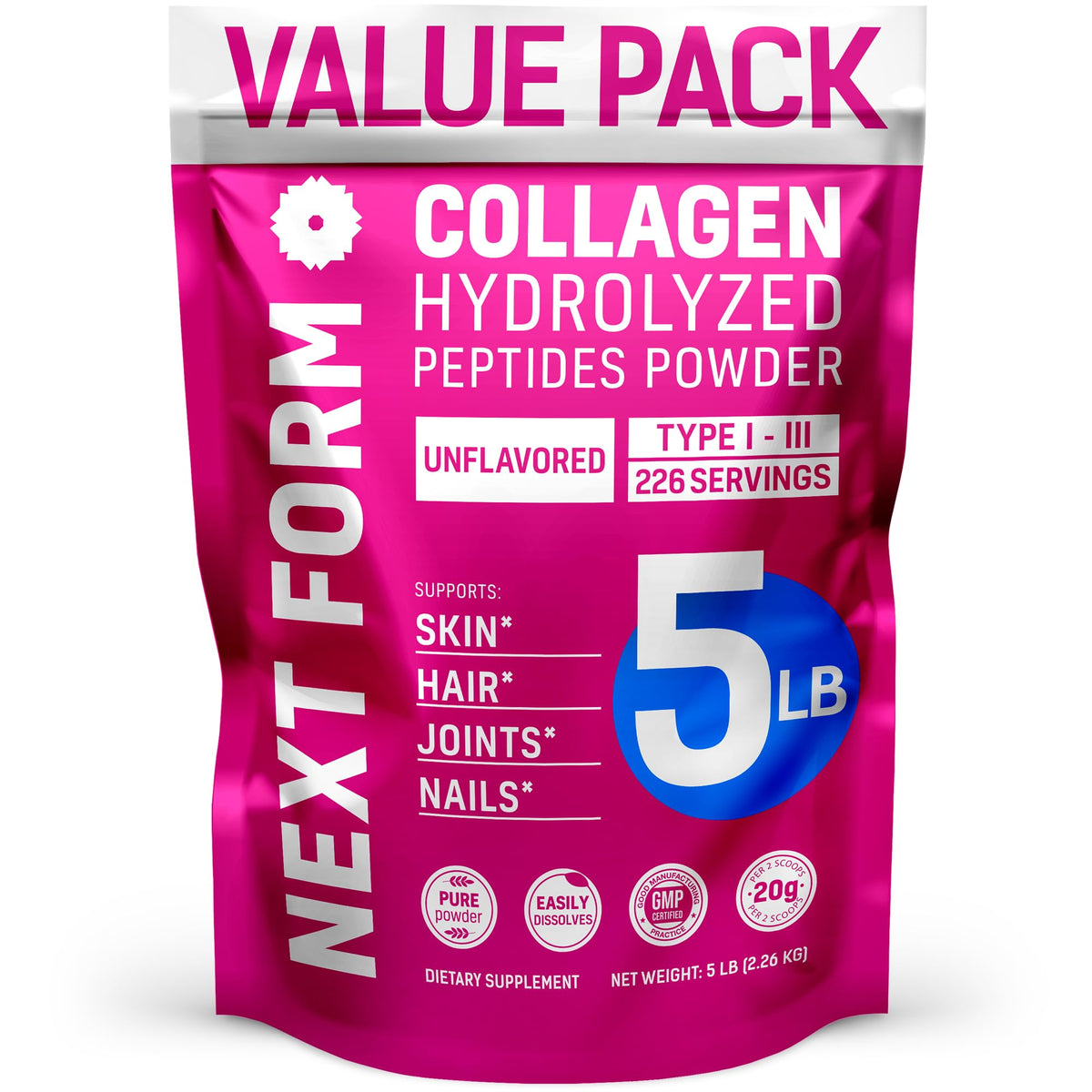 Hydrolyzed Collagen Peptides Powder 5Lb Y9411