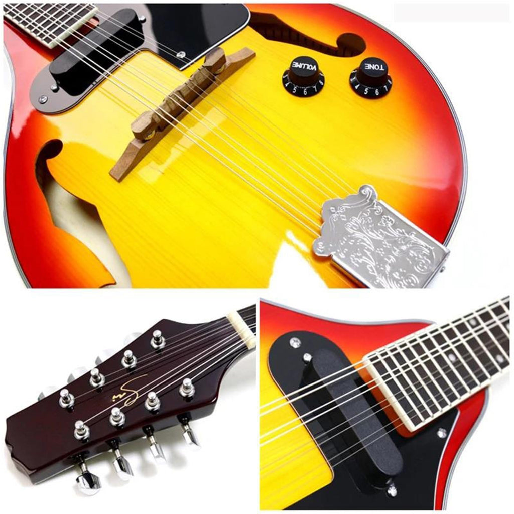 Spruce 8 Strings Hollow F Sound Hole Sunburst Electric Mandolin X79245