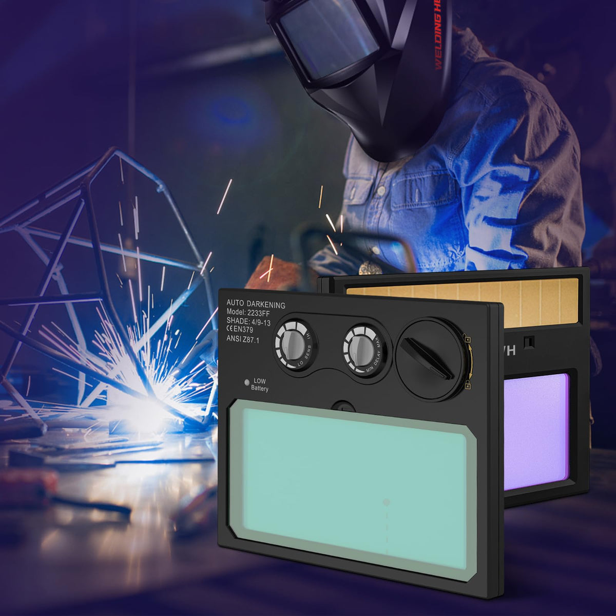 Auto Darkening Welding Lens Solar True Color P743