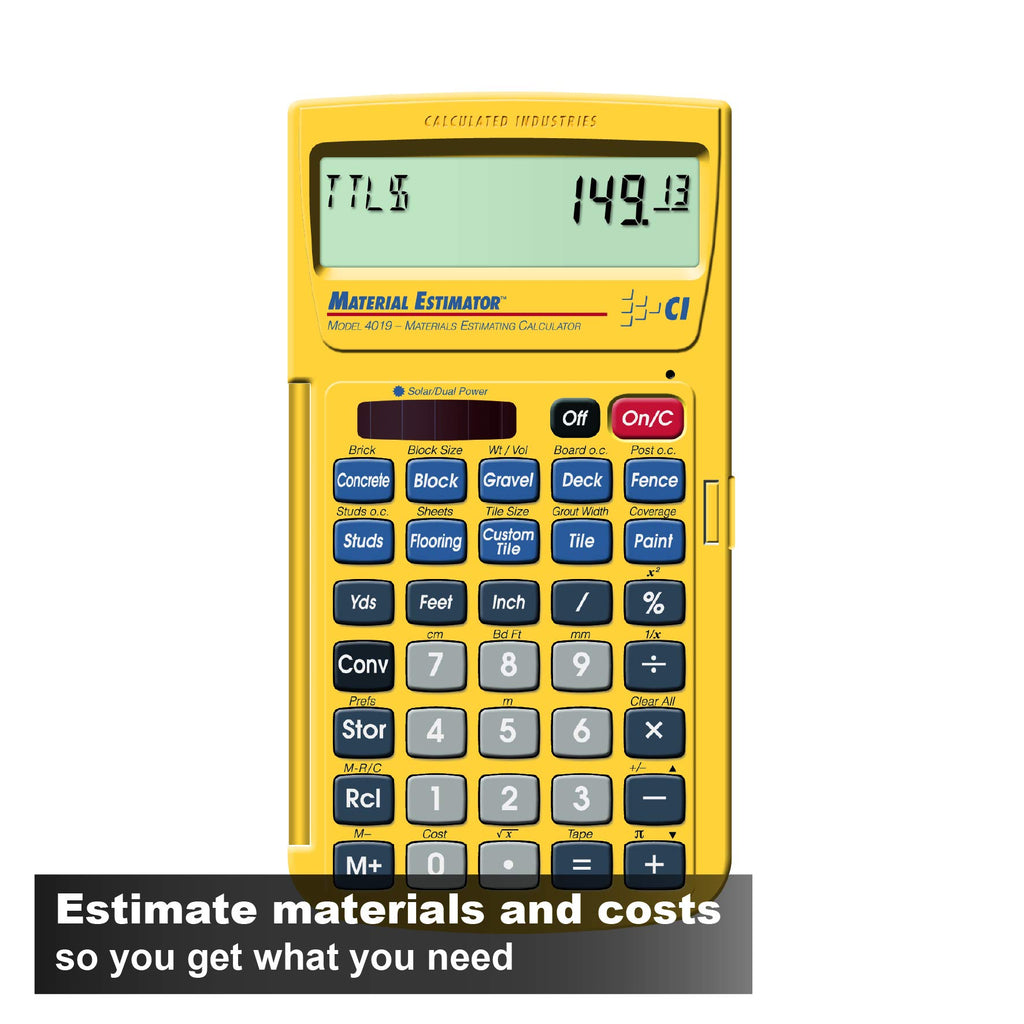 Construction Calculator & Material Estimator Calculator Q886324