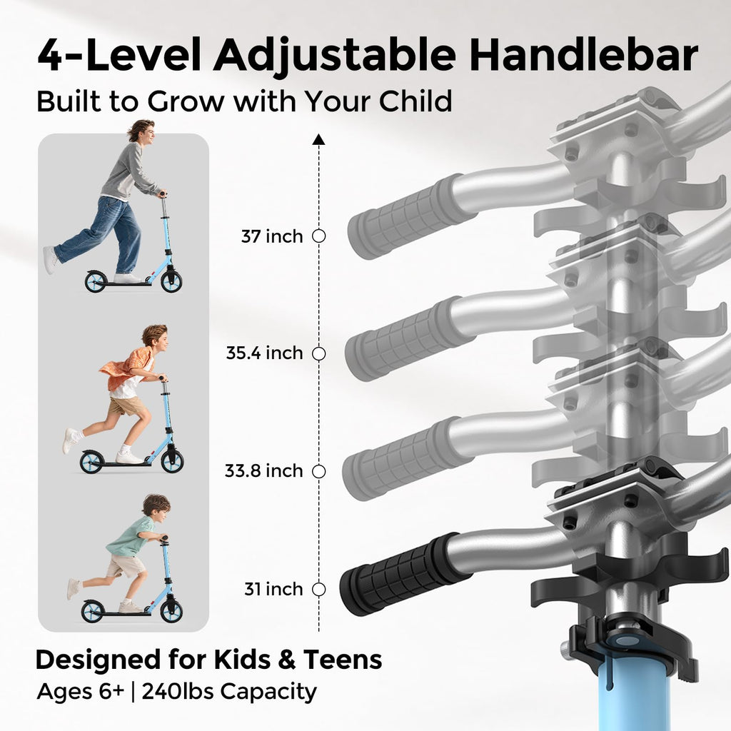 Kick Scooter with 8 Big Wheels W333663