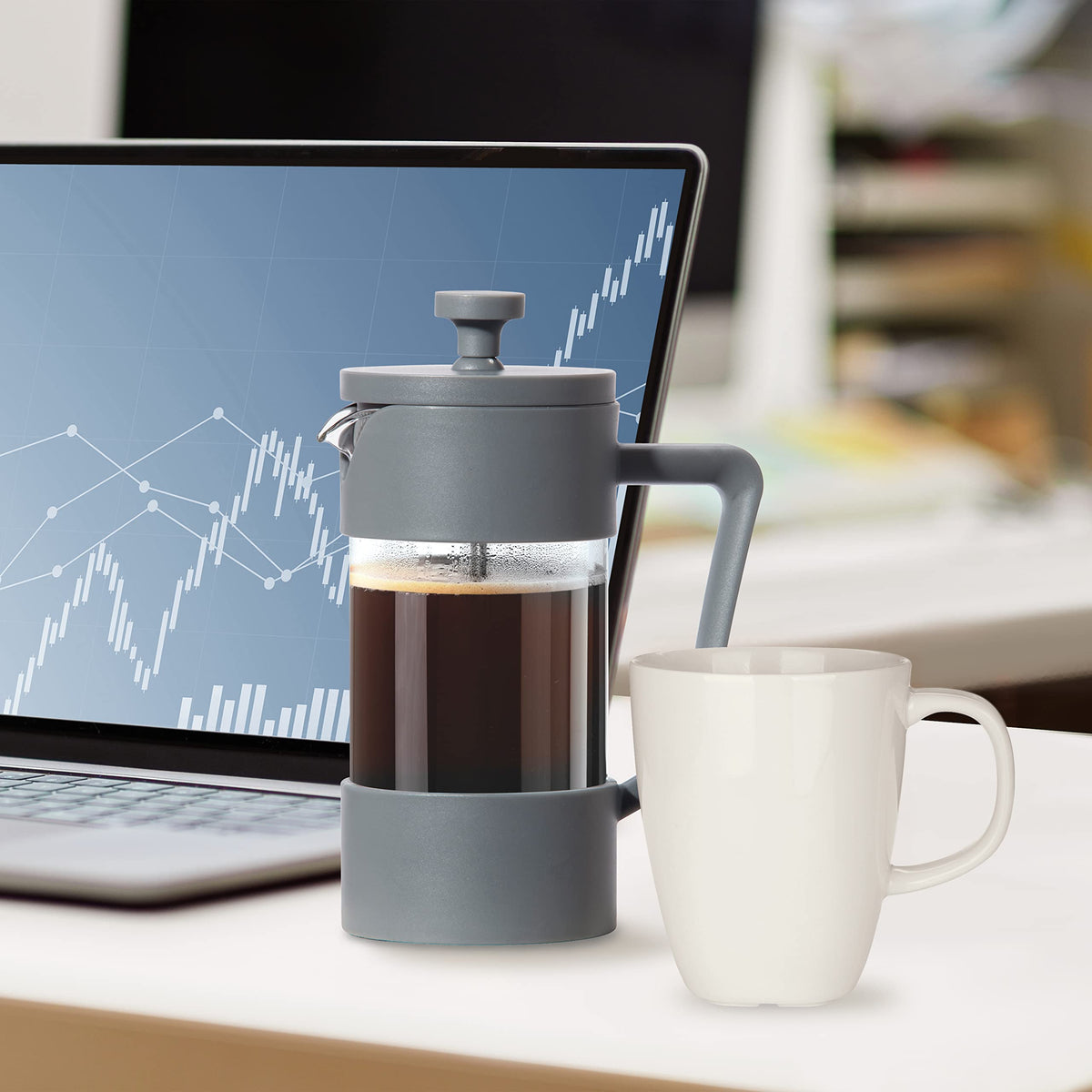 12oz Borosilicate Glass French Press Coffee Maker F444