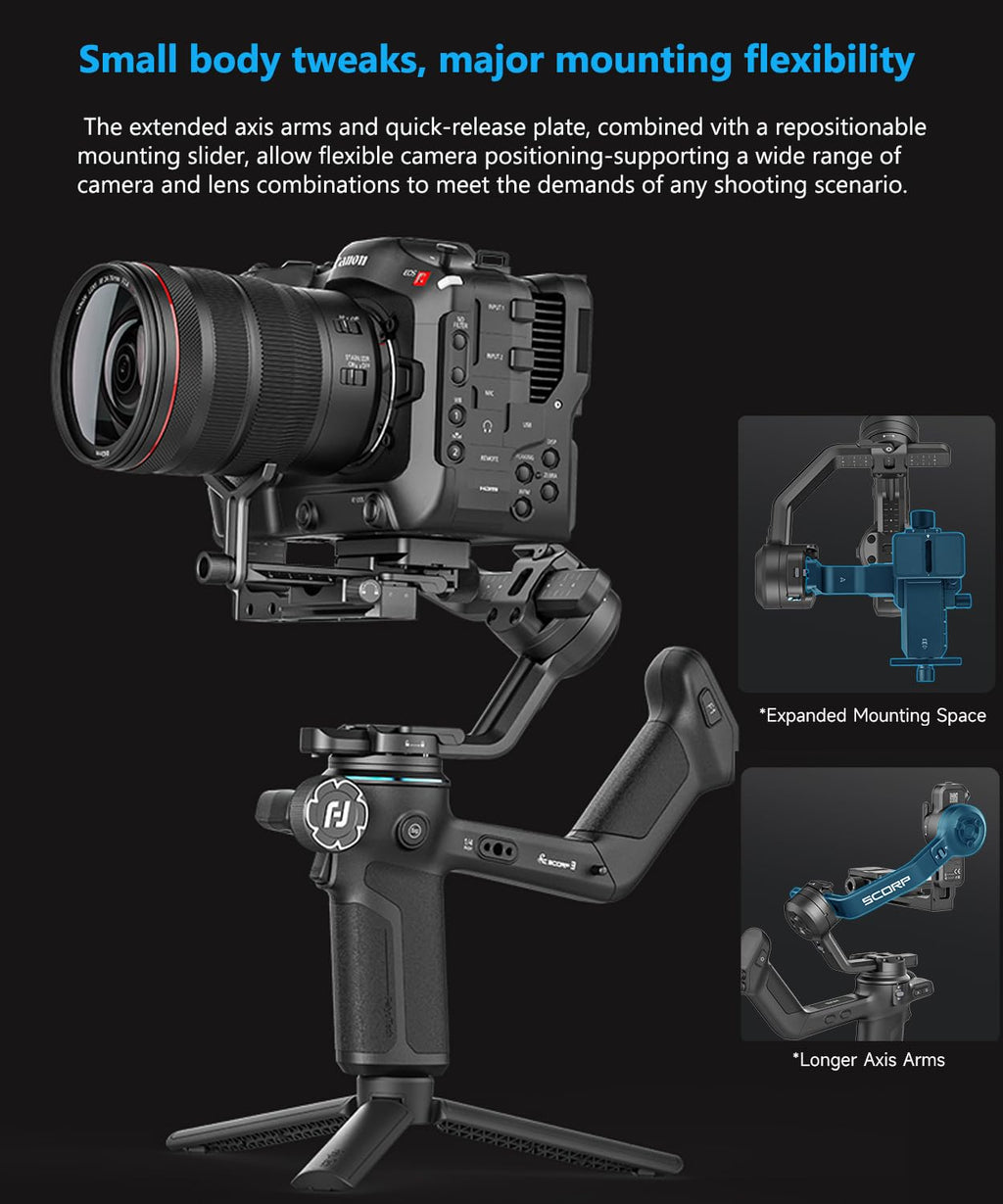 3-Axis Gimbal Stabilizer with AI Tracking and Detachable Handle G538