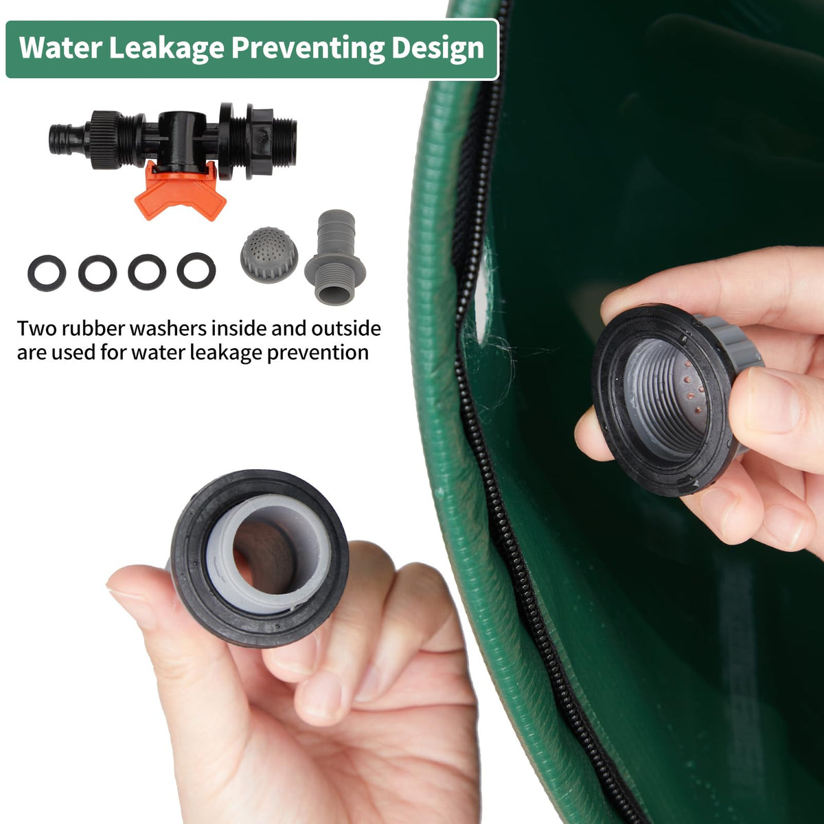50 Gallon Foldable PVC Rain Barrel with Filter P74890