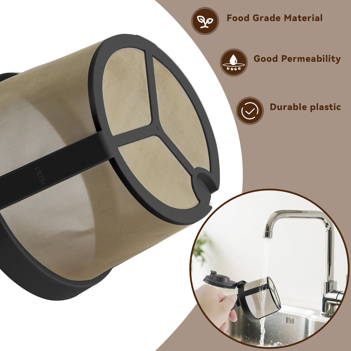 Basket Filters for Ninja Coffee Filter, 1 Pack D525