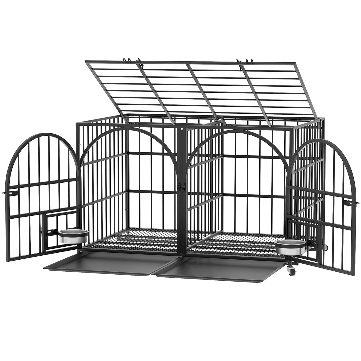 42" Heavy Duty Metal Dog Crate with Divider N76074