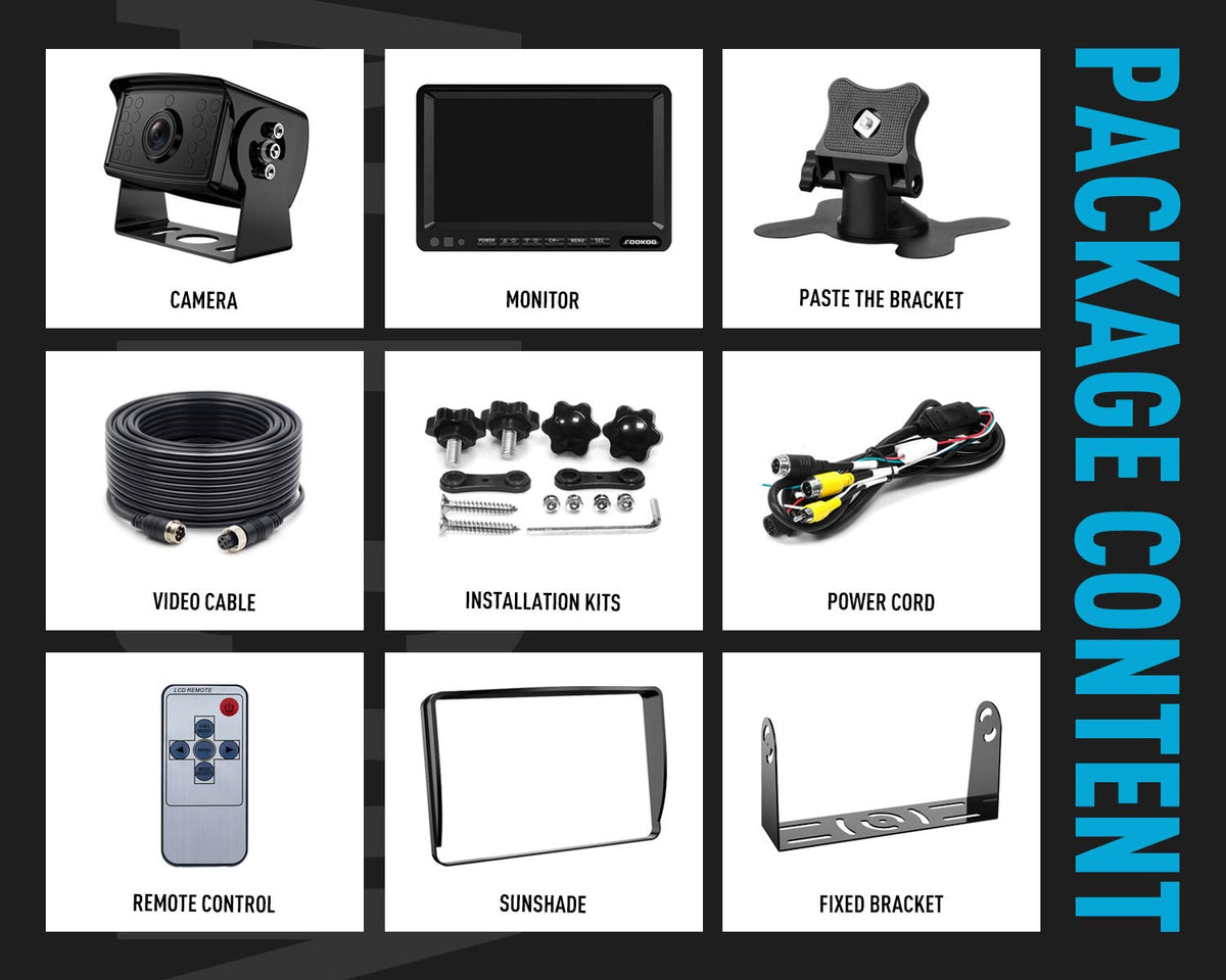 Wired Backup Camera System with 7" Monitor B699082