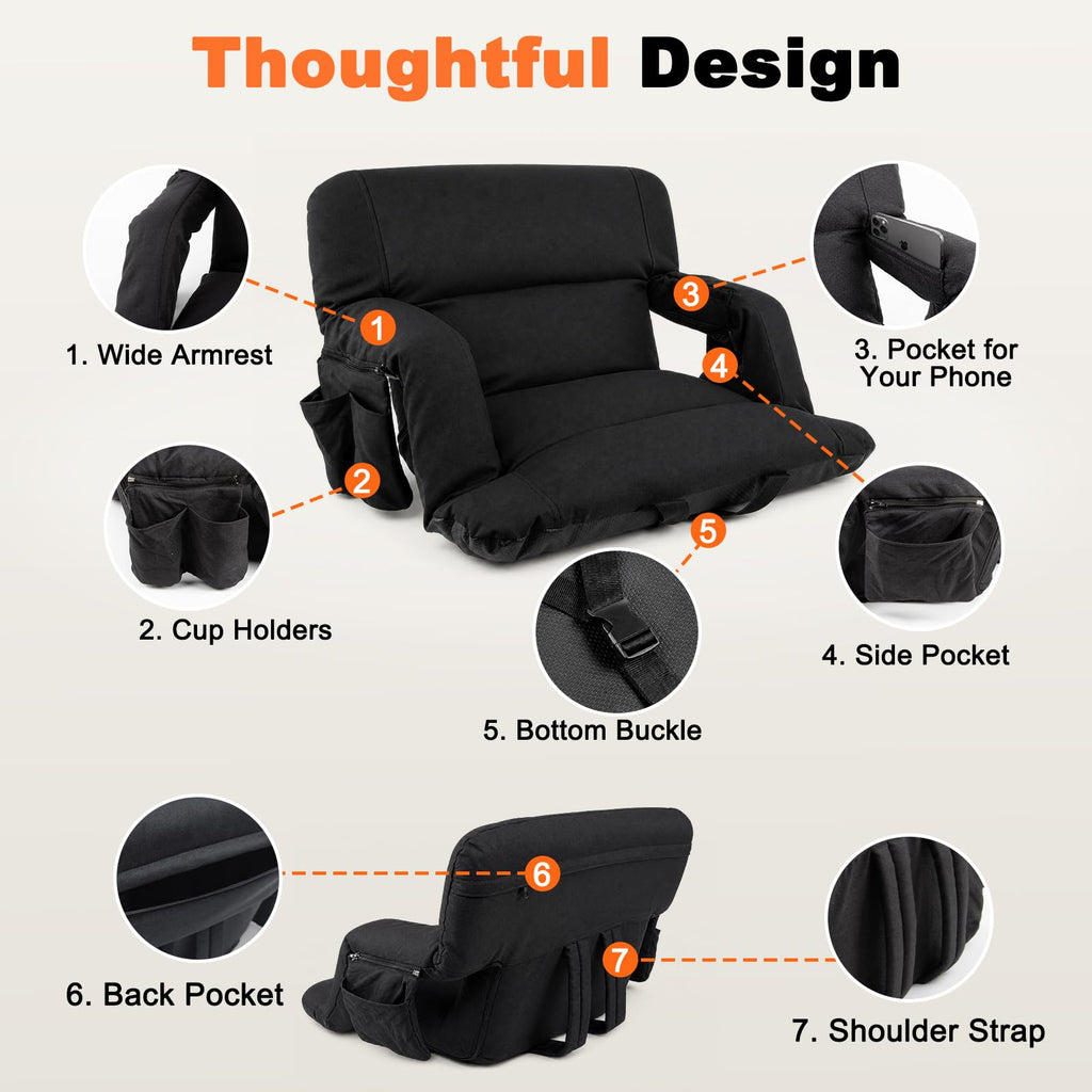 26" Extra Wide Stadium Seats with Back Support U523083