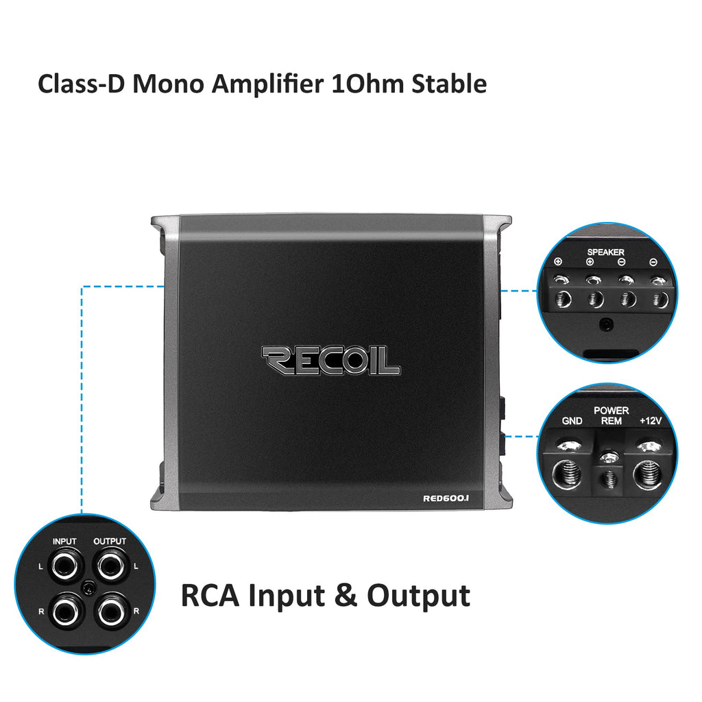 1320 Watts Class-D Car Audio Mono-Block Subwoofer Amplifier P54651
