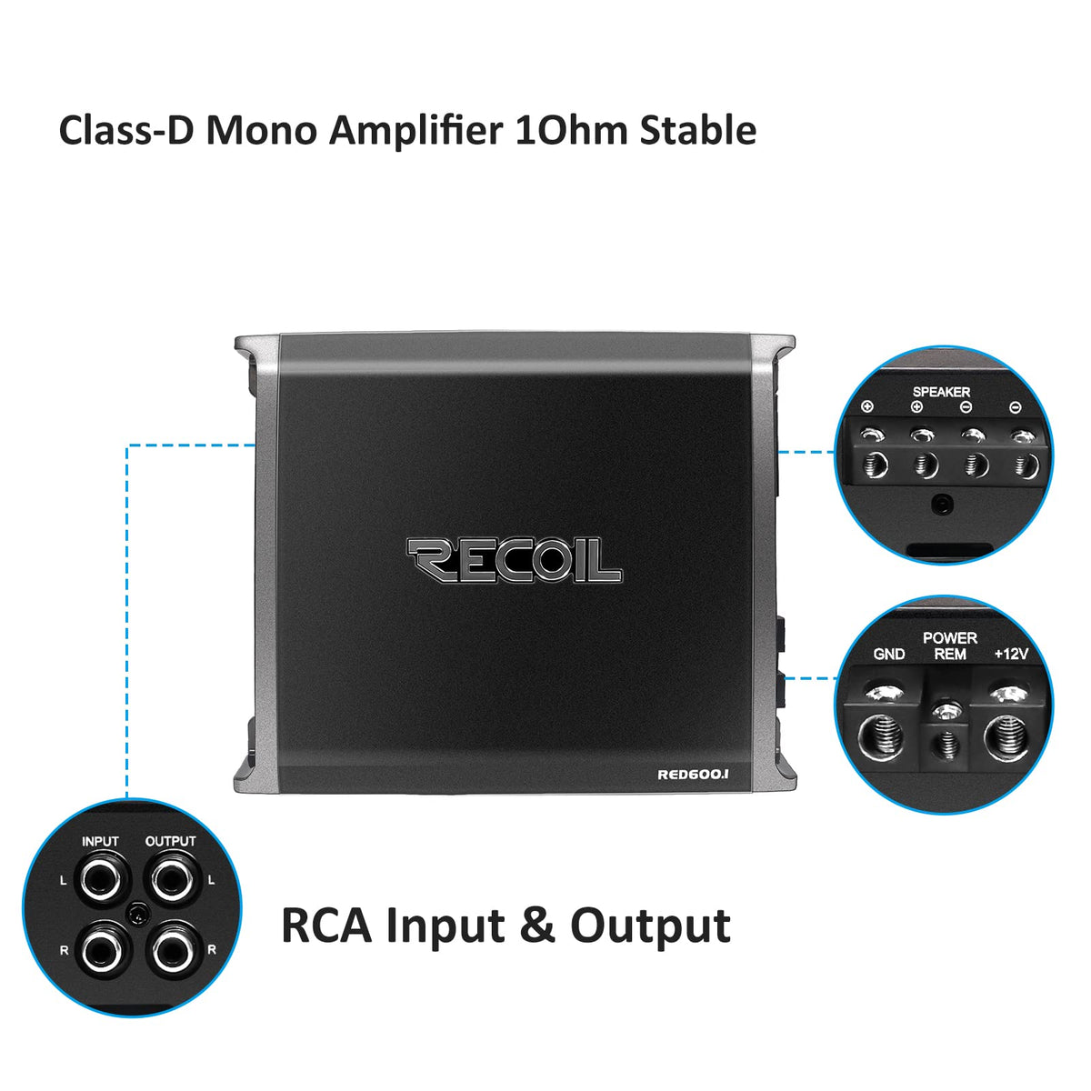1320 Watts Class-D Car Audio Mono-Block Subwoofer Amplifier P54651