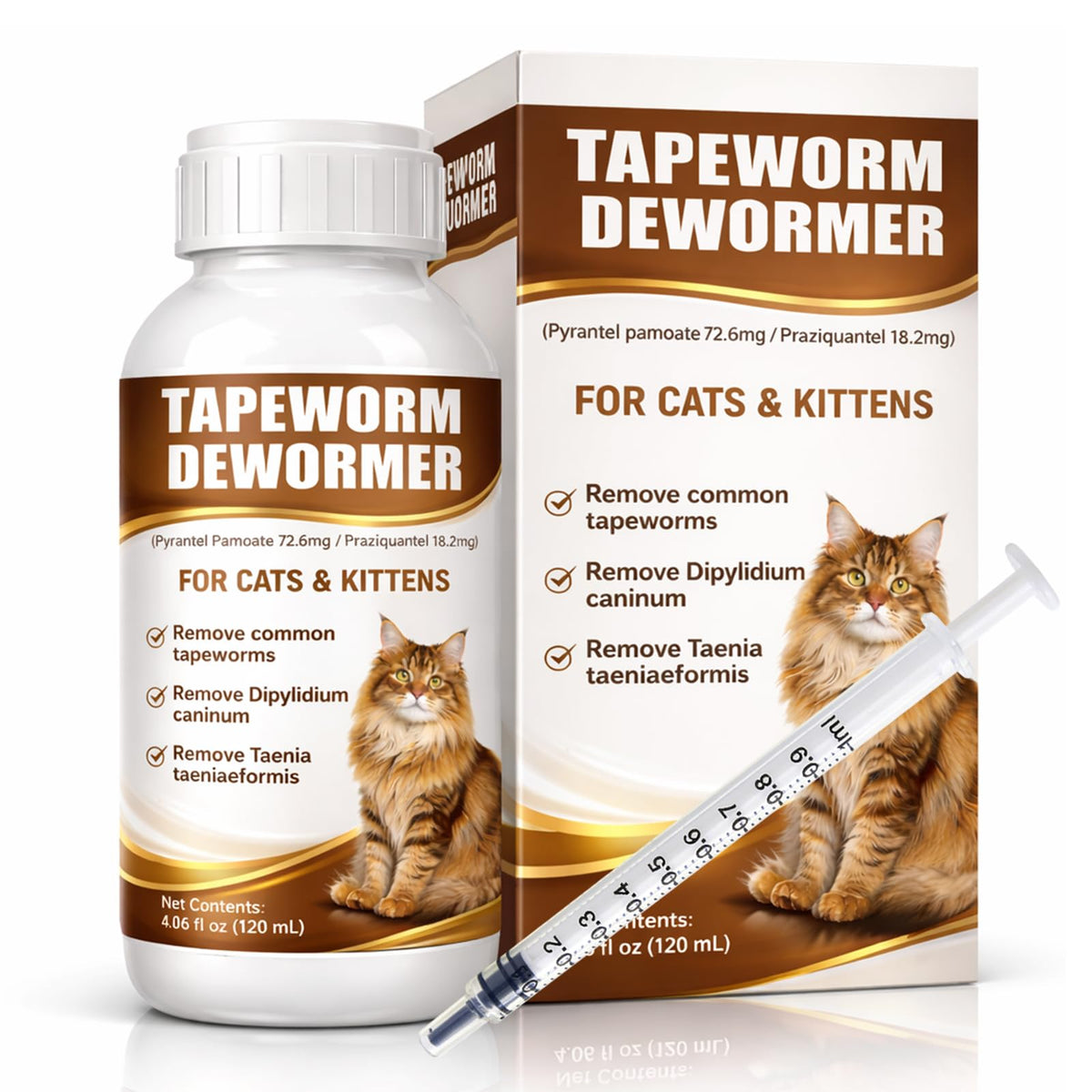 Cat Dewormer Liquid Broad Spectrum Treatment 120ml O462