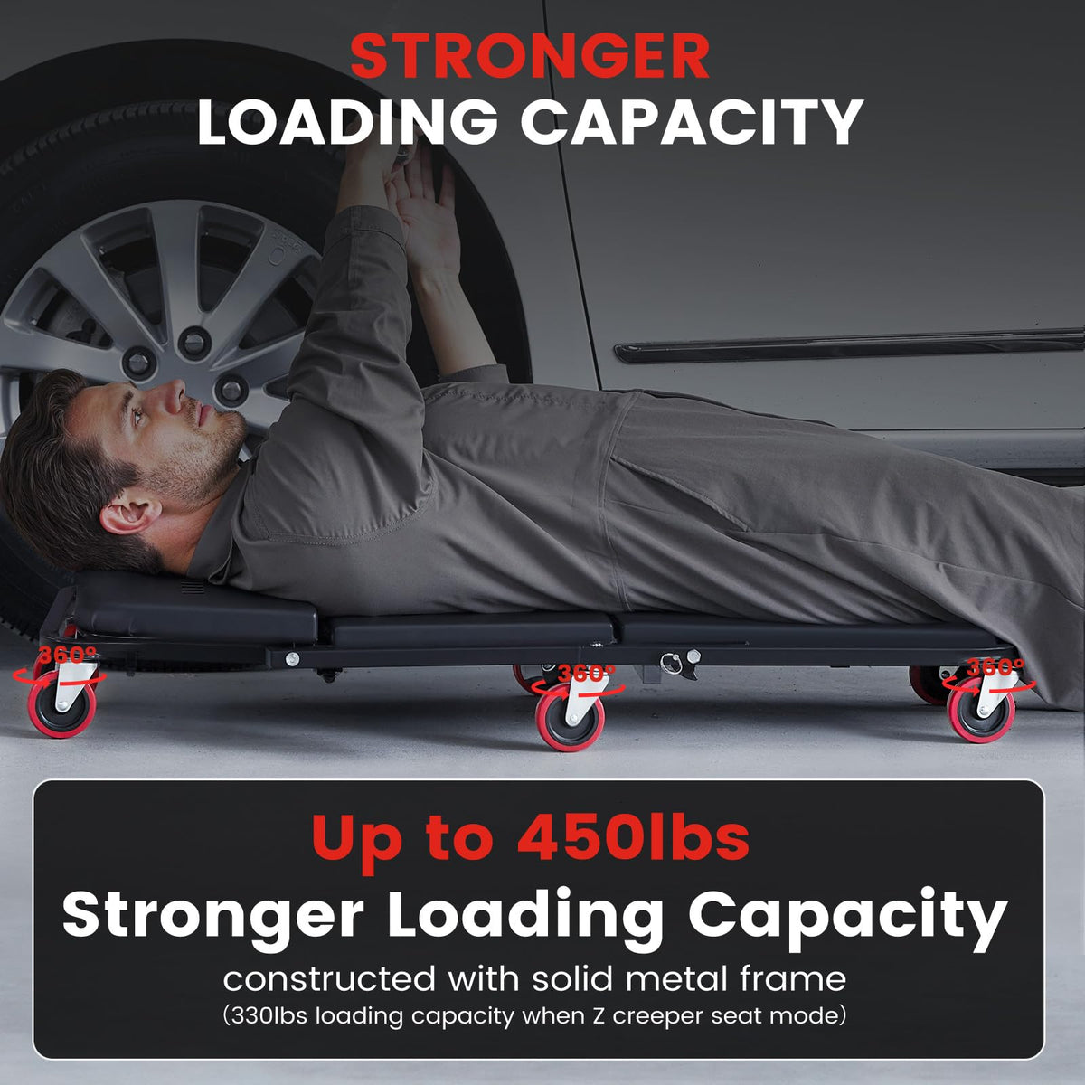40 Inches 4 in 1 Creeper Seat up to 450 lbs Capacity K780