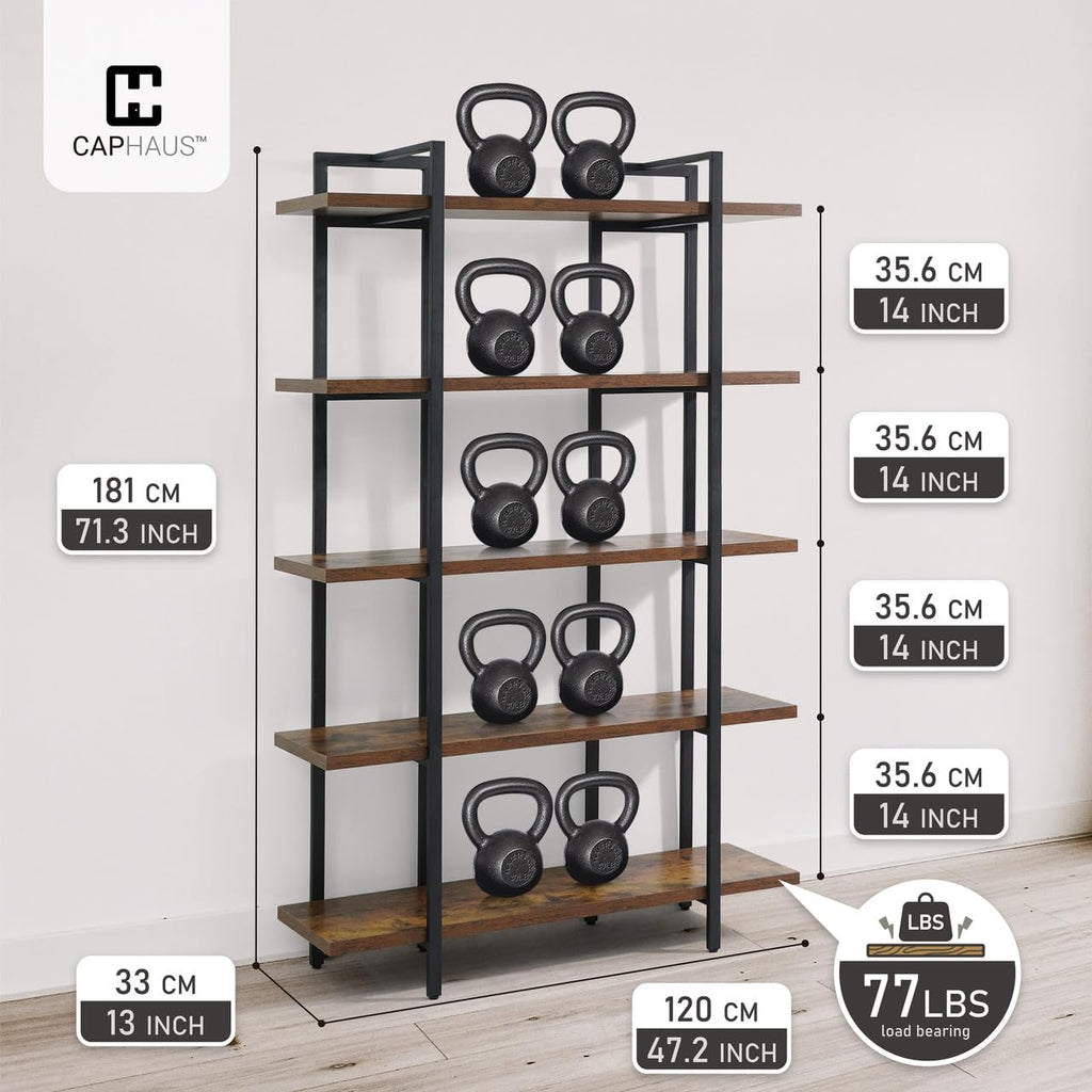 5-Tier Wood and Metal Book Shelf L52213