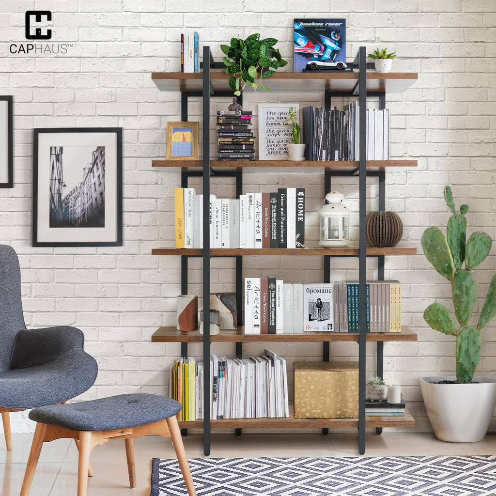 5-Tier Wood and Metal Book Shelf L52213