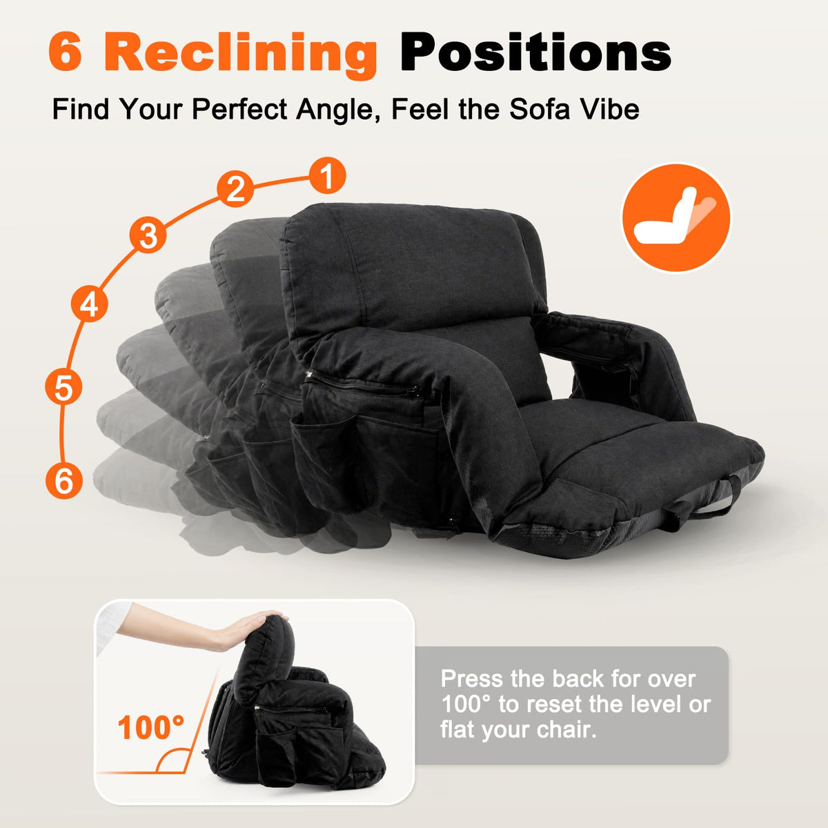 26" Extra Wide Stadium Seats with Back Support U523083