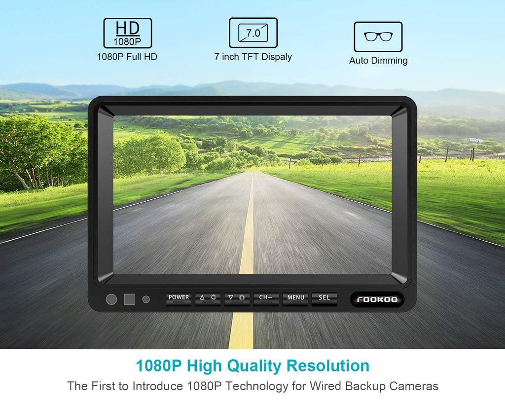 Wired Backup Camera System with 7" Monitor B699082
