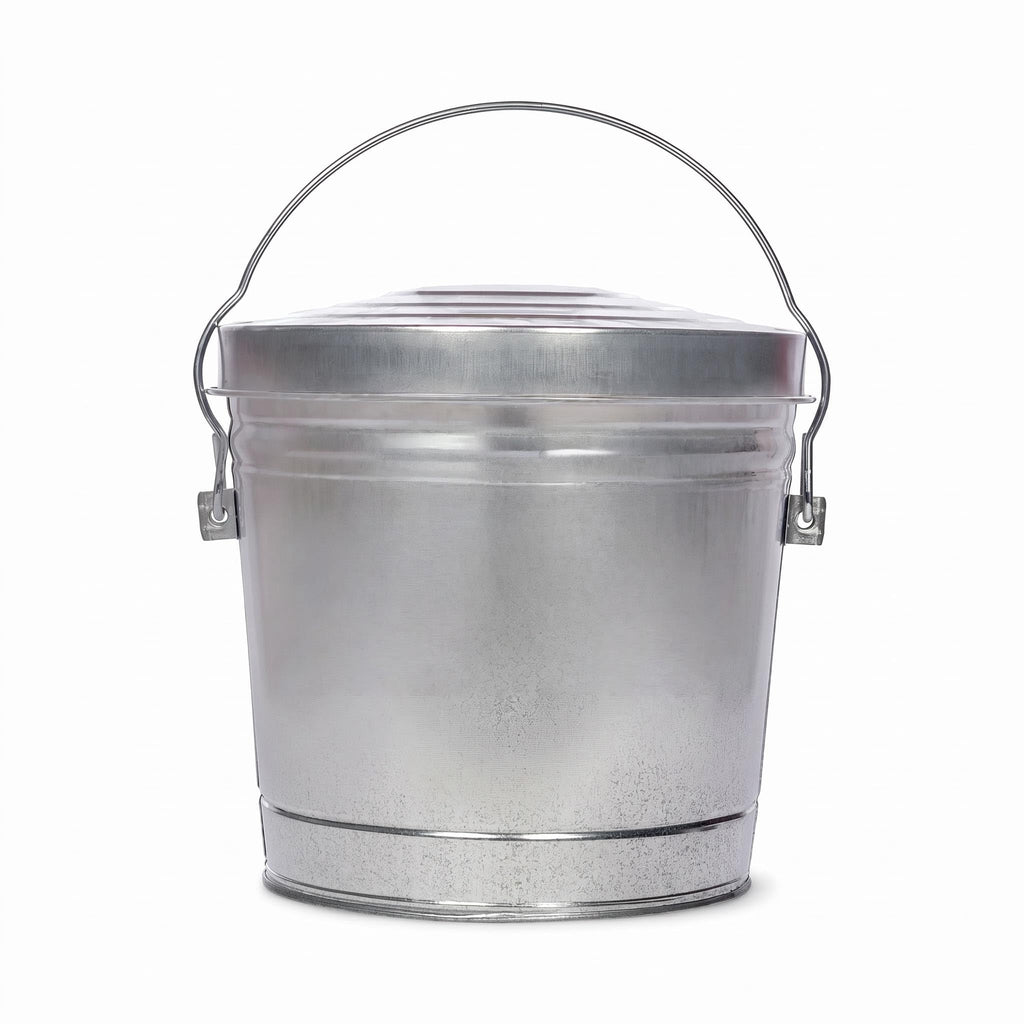 6 Gallon Galvanized Steel Storage Container with Locking Lid Y23925