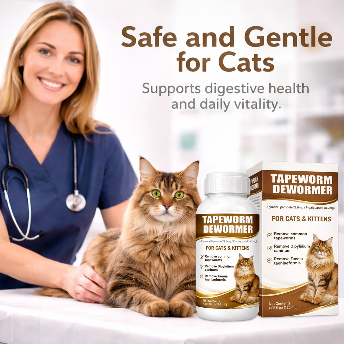 Cat Dewormer Liquid Broad Spectrum Treatment 120ml O462