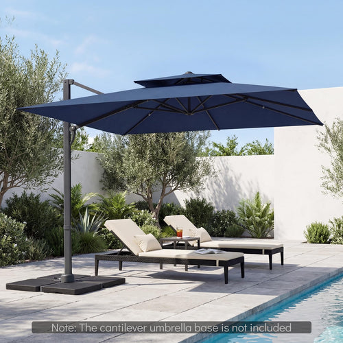 10 FT Navy Blue Cantilever Patio Umbrella U6788