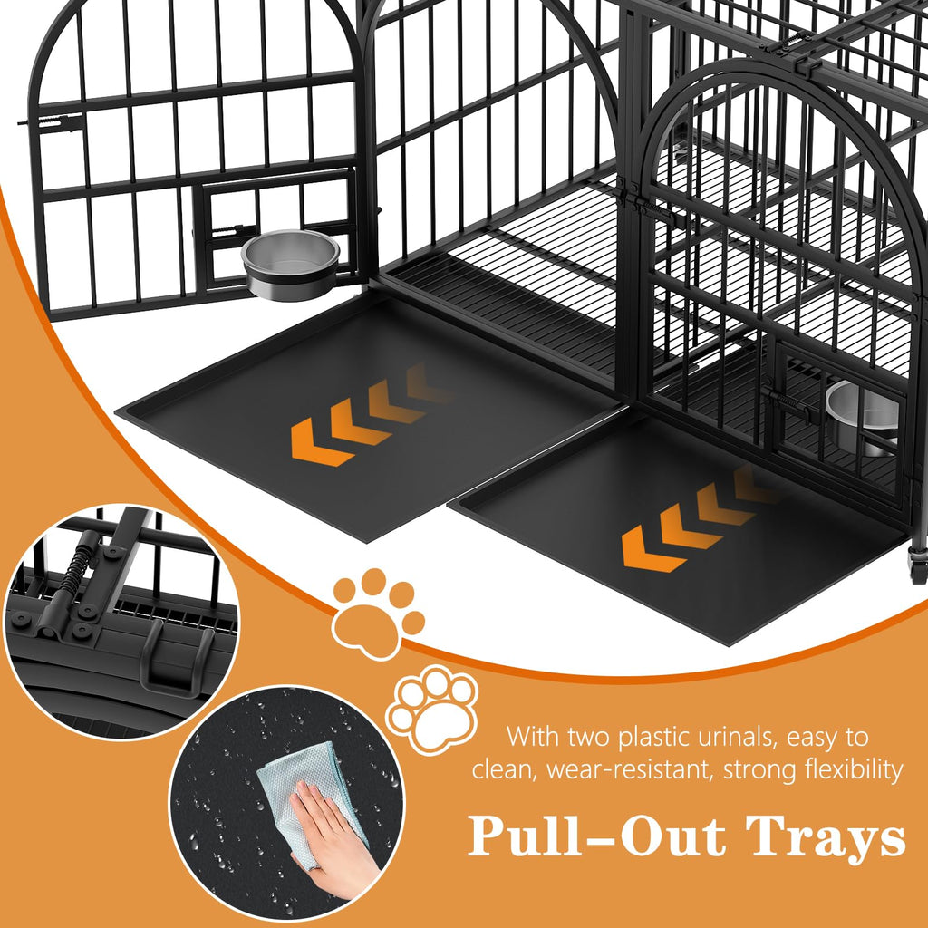 42" Heavy Duty Metal Dog Crate with Divider N76074
