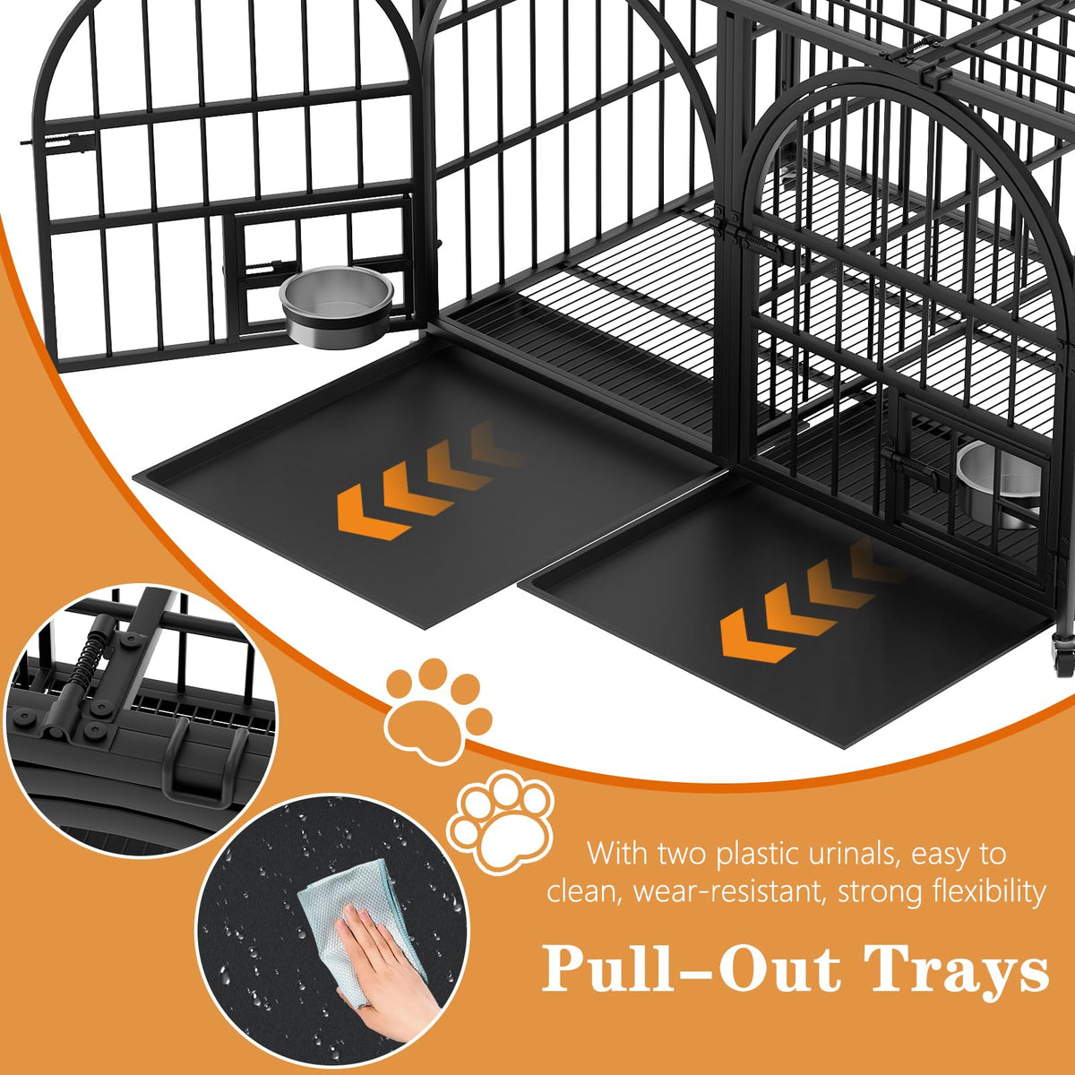 42" Heavy Duty Metal Dog Crate with Divider N76074