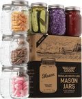 16oz Clear Glass Mason Jars with Lids 12-Pack Q513
