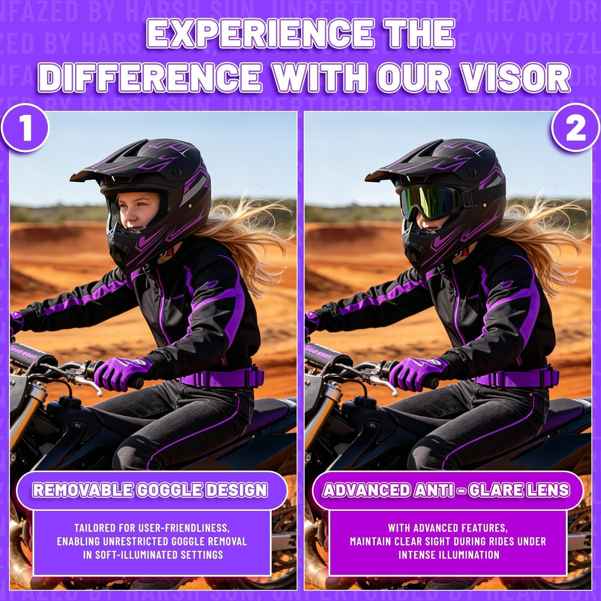 DOT Certified Kids Youth Full Face Motorcycle Helmet Z781