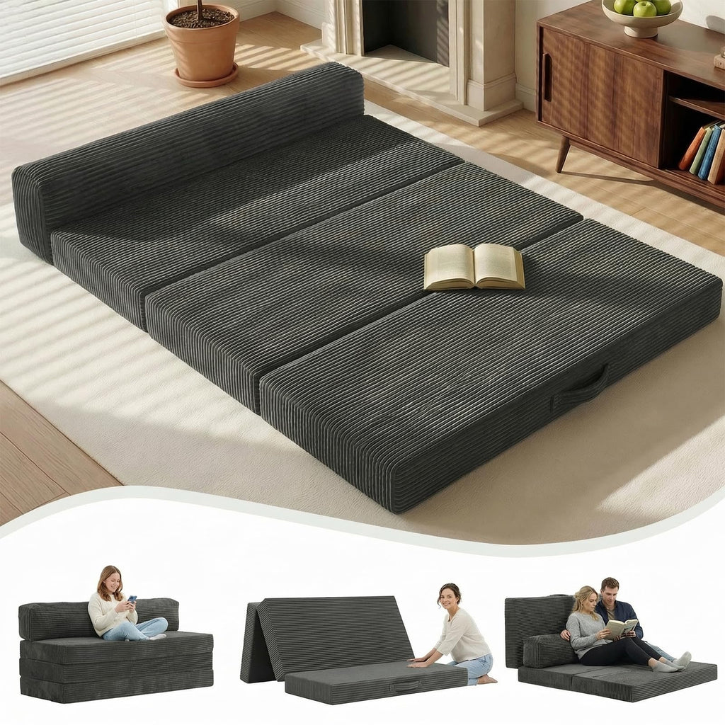 6 inch Tri-Folding Full Size Grey Mattress B574