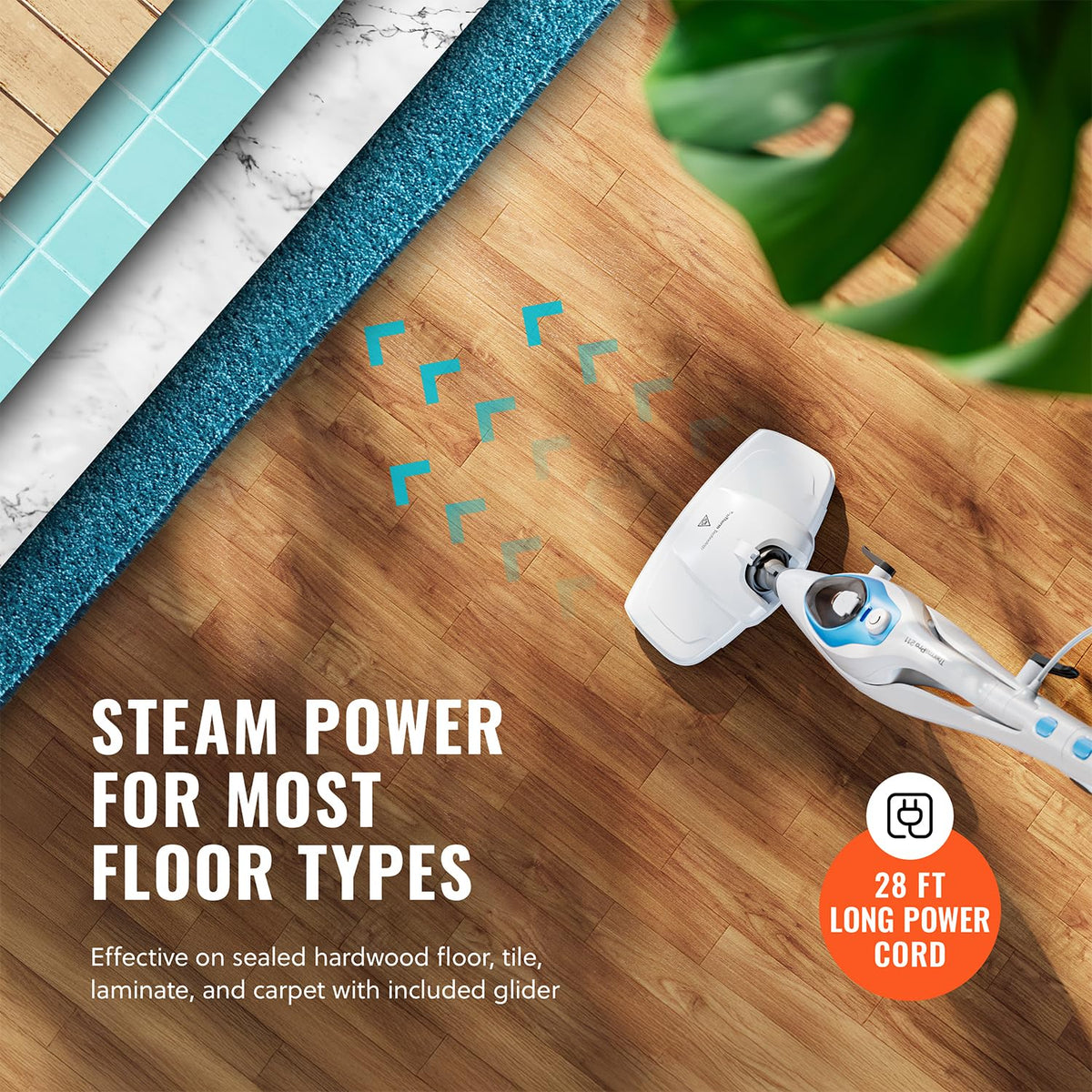 10-in-1 Steam Mop with Detachable Handheld Steam Cleaner A1978
