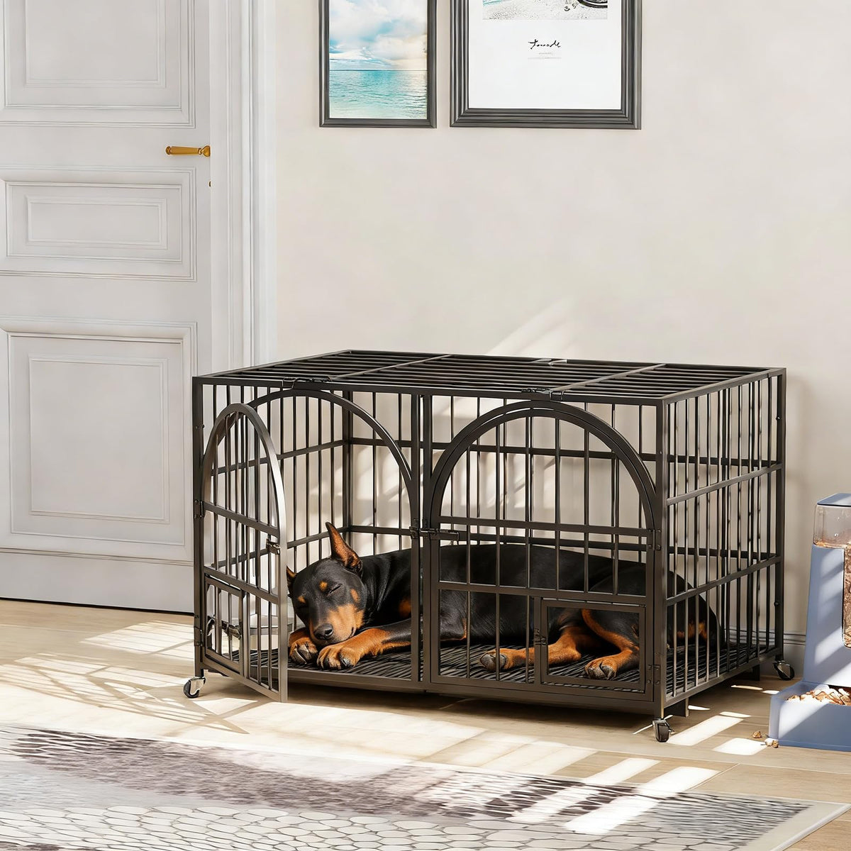 42" Heavy Duty Metal Dog Crate with Divider N76074
