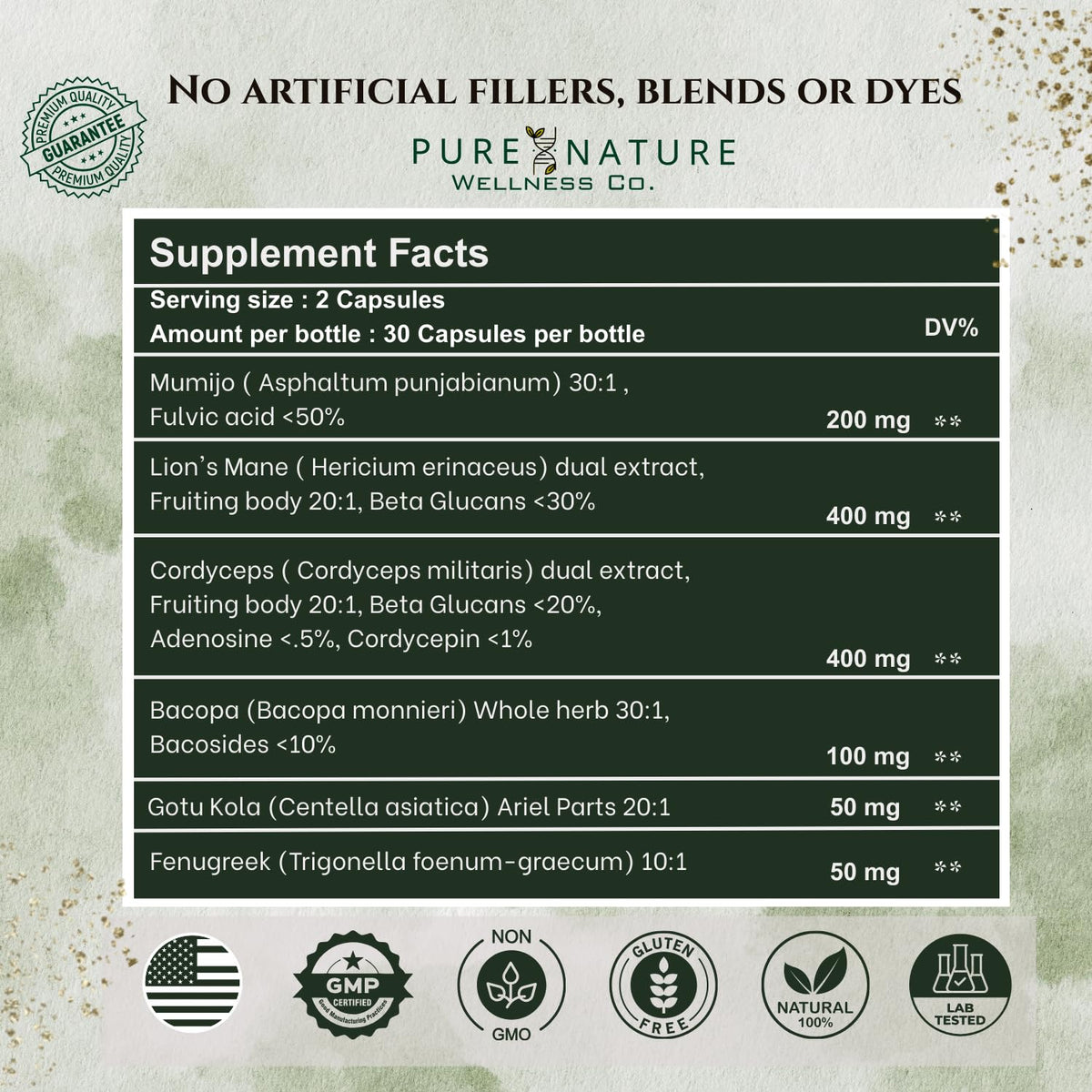 Organic Mushroom Complex Nootropic U593083