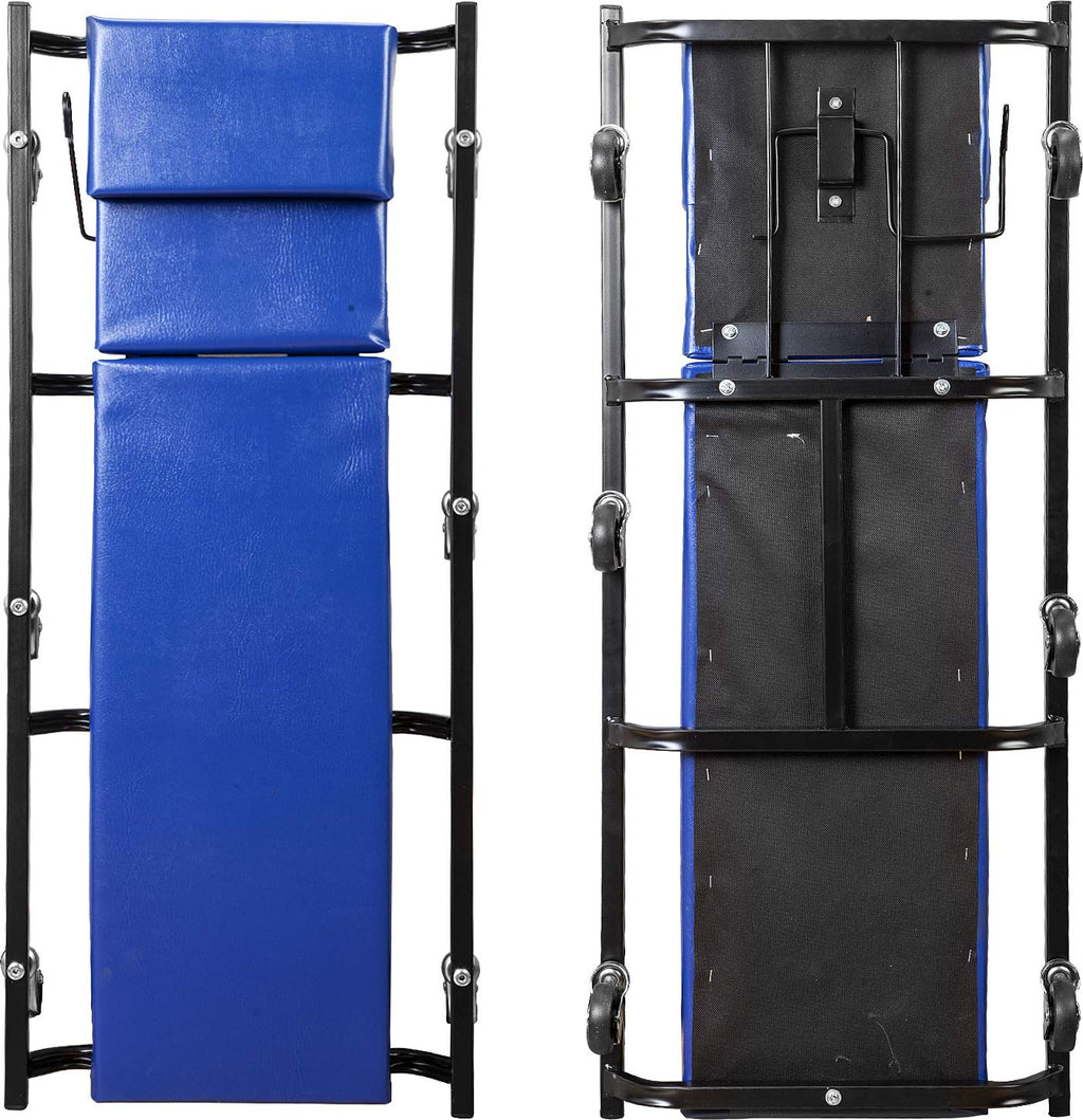40" Padded Mechanic Creeper with 6 Casters, Blue R101819