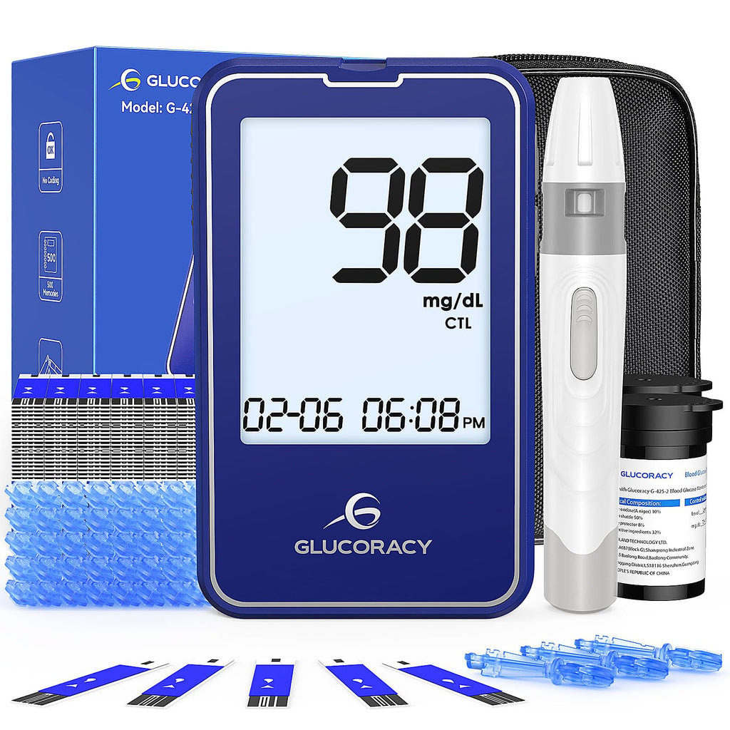 Blood Glucose Monitor Kit with 100 Test Strips G108642