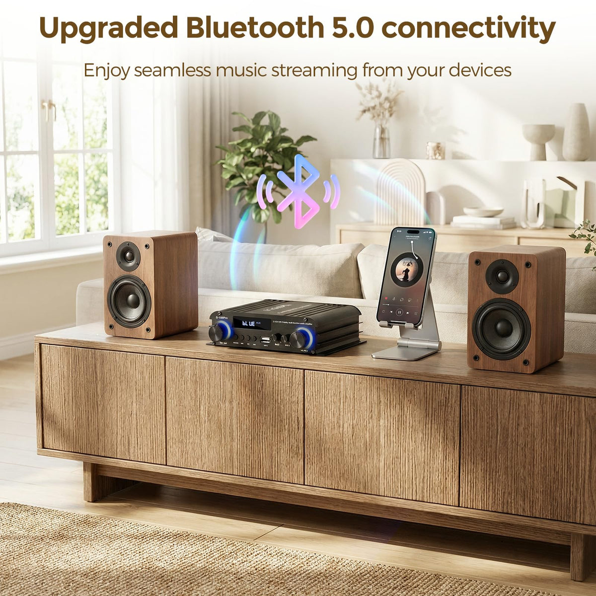 2.1 Channel Stereo Audio Amplifier Bluetooth 5.0 with Remote R26790