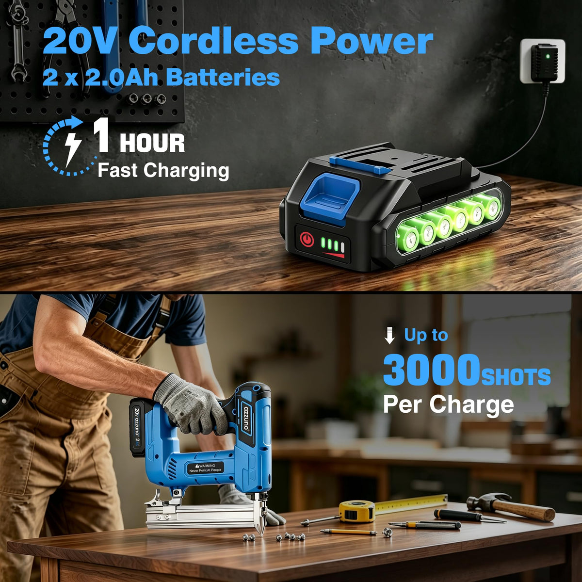 Cordless Brad Nailer Stapler X7291