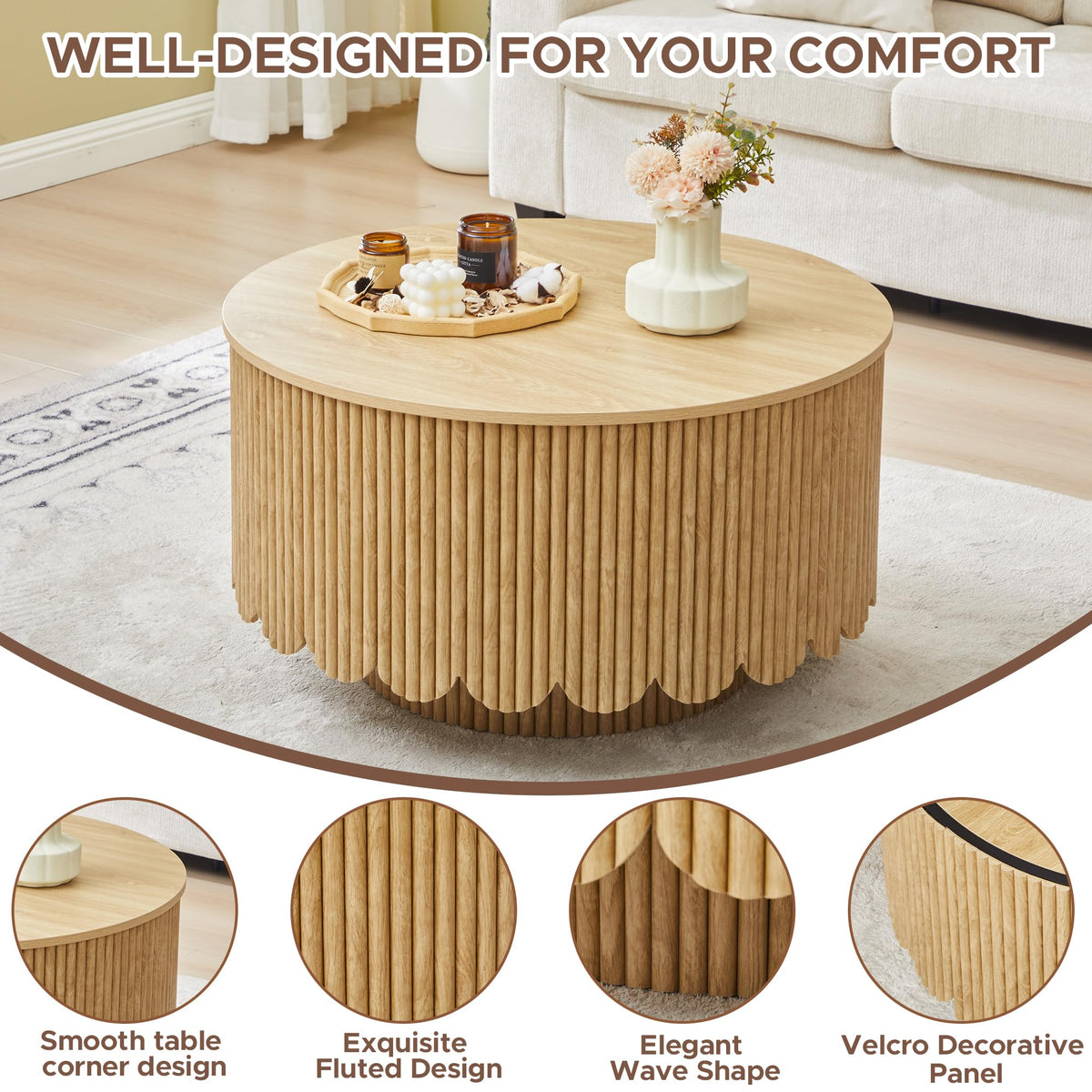 Lift Top Coffee Table with Storage M131913