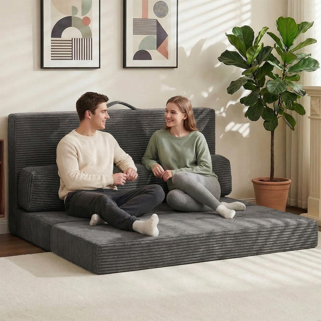 6 inch Tri-Folding Full Size Grey Mattress B574