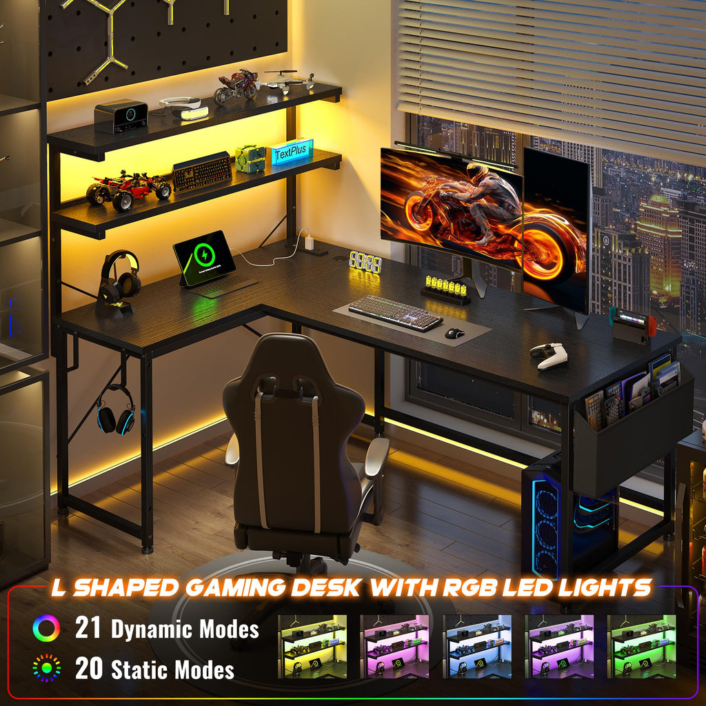 53" L Shaped Gaming Desk Q583262