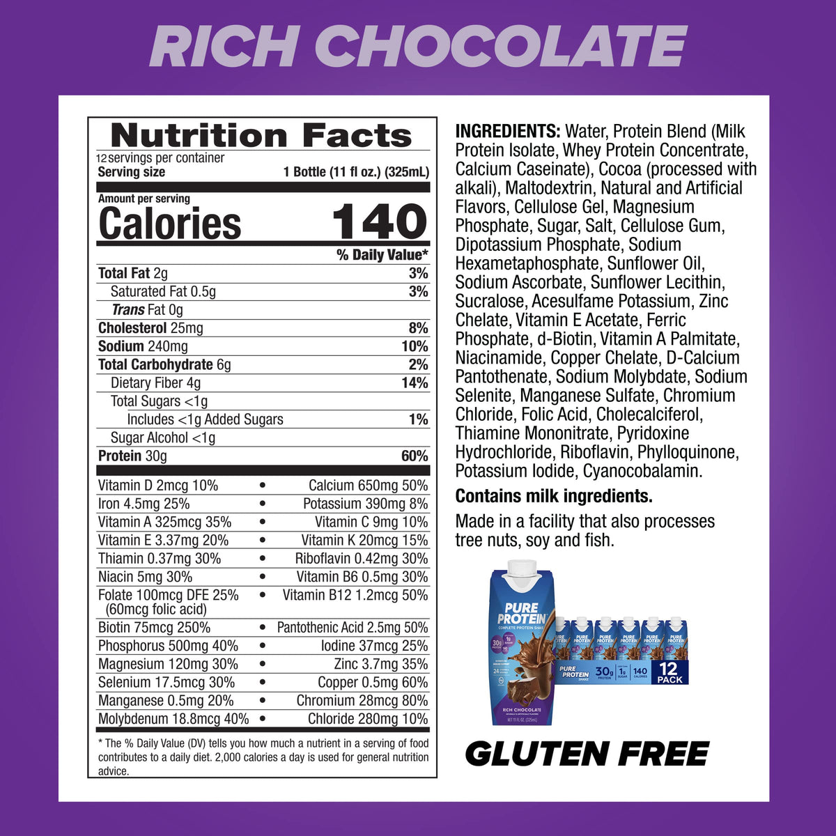 Chocolate Protein Shake & Bars, 12 Count C178229