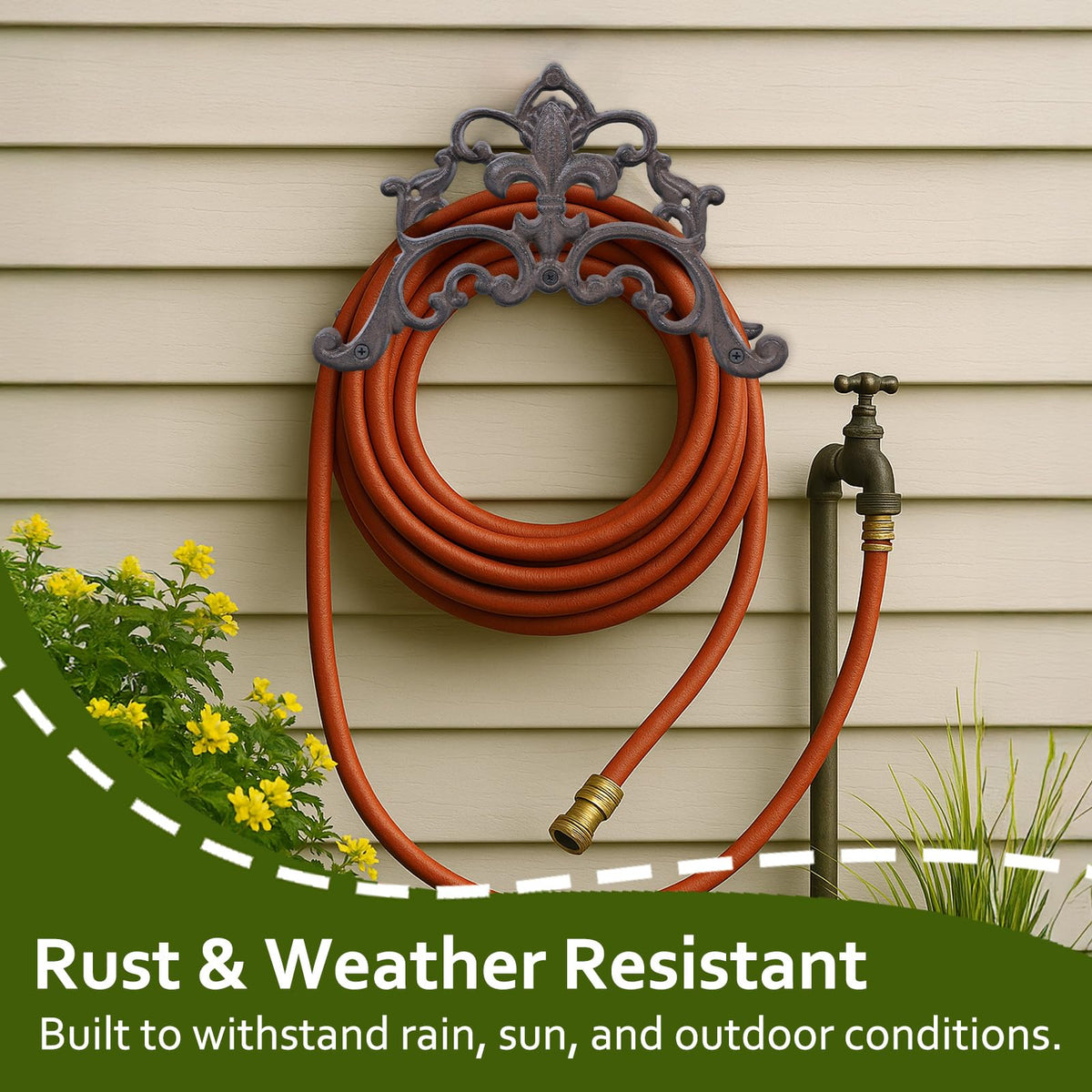Cast Iron Wall Mount Hose Holder D9606
